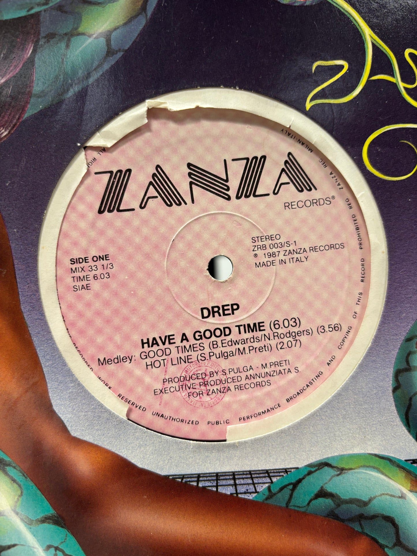 Drep: Have A Good Time, 12inch, 1st pressing, Zanza Records, Italy 1987