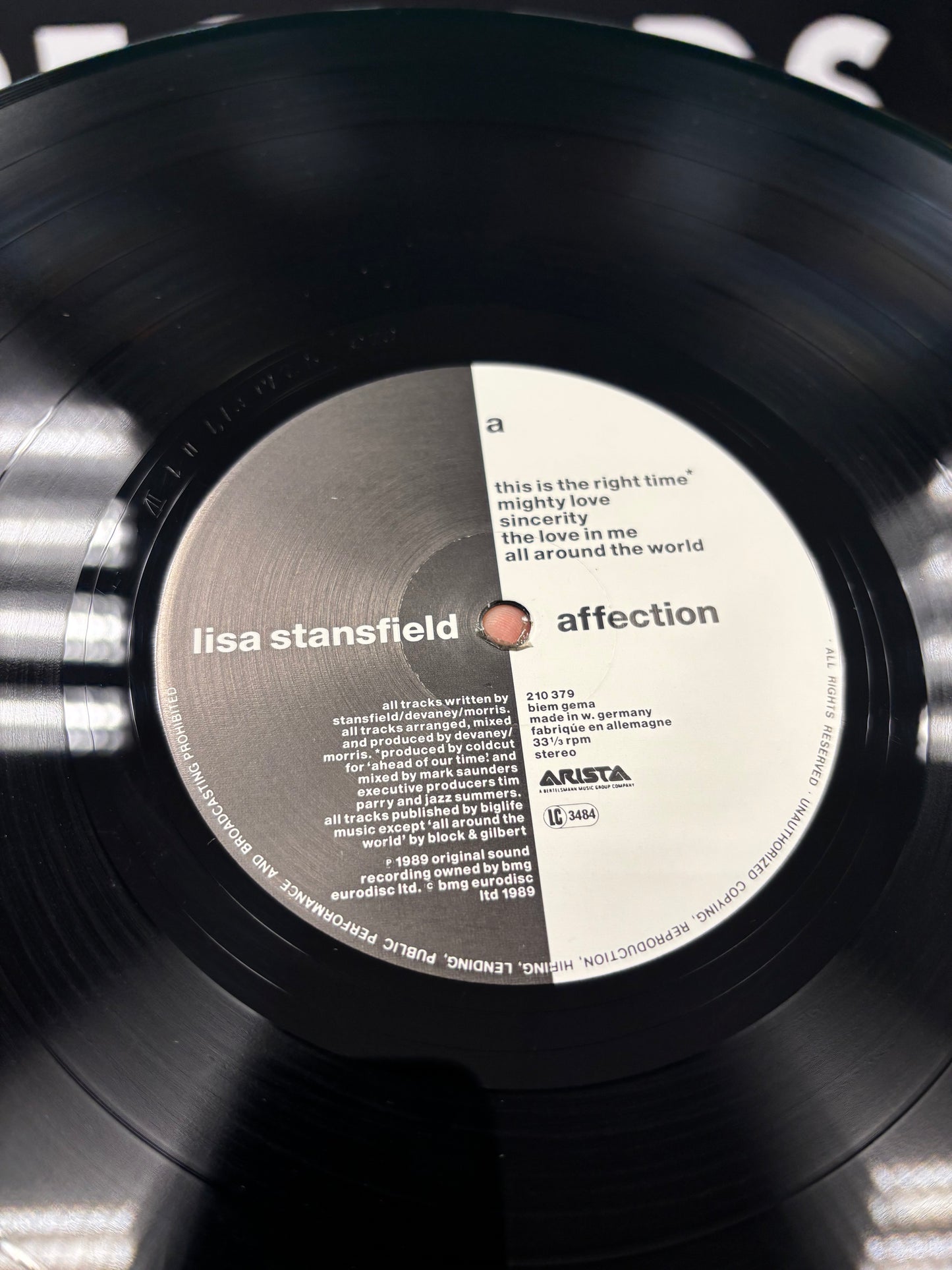Lisa Stansfield: Affection, LP, Arista, UK & Europe 1989