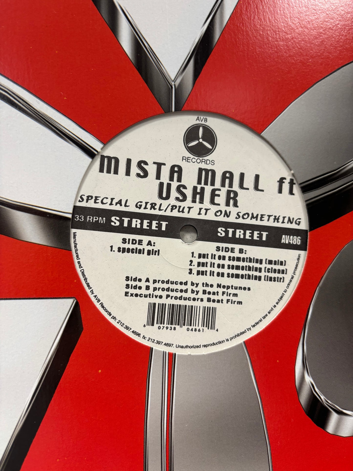 Mista Mall feat. Usher: Special Girl/Put It On Something, 12inch, Only official pressing, AV8 Records, US 2005