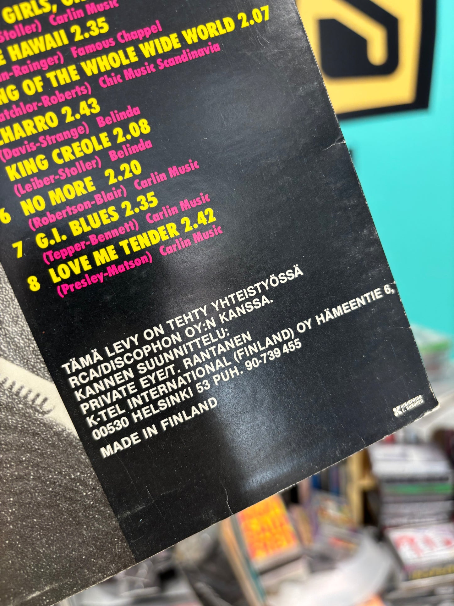 Elvis Presley - Elvis Movie Songs, LP, K-Tel, Finland 1982