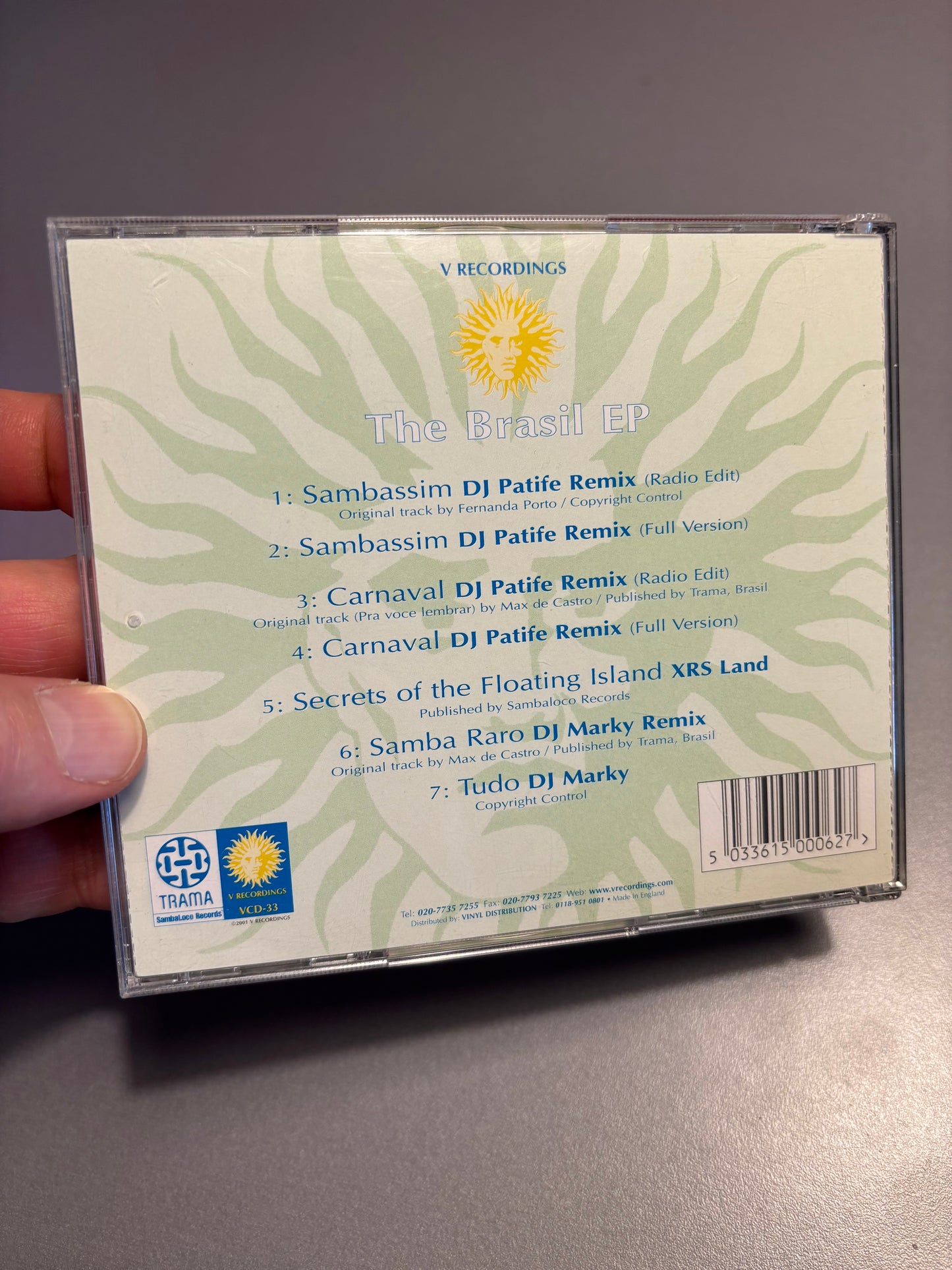 V Recordings - The Brasil EP, CD, V Recordings, UK 2001