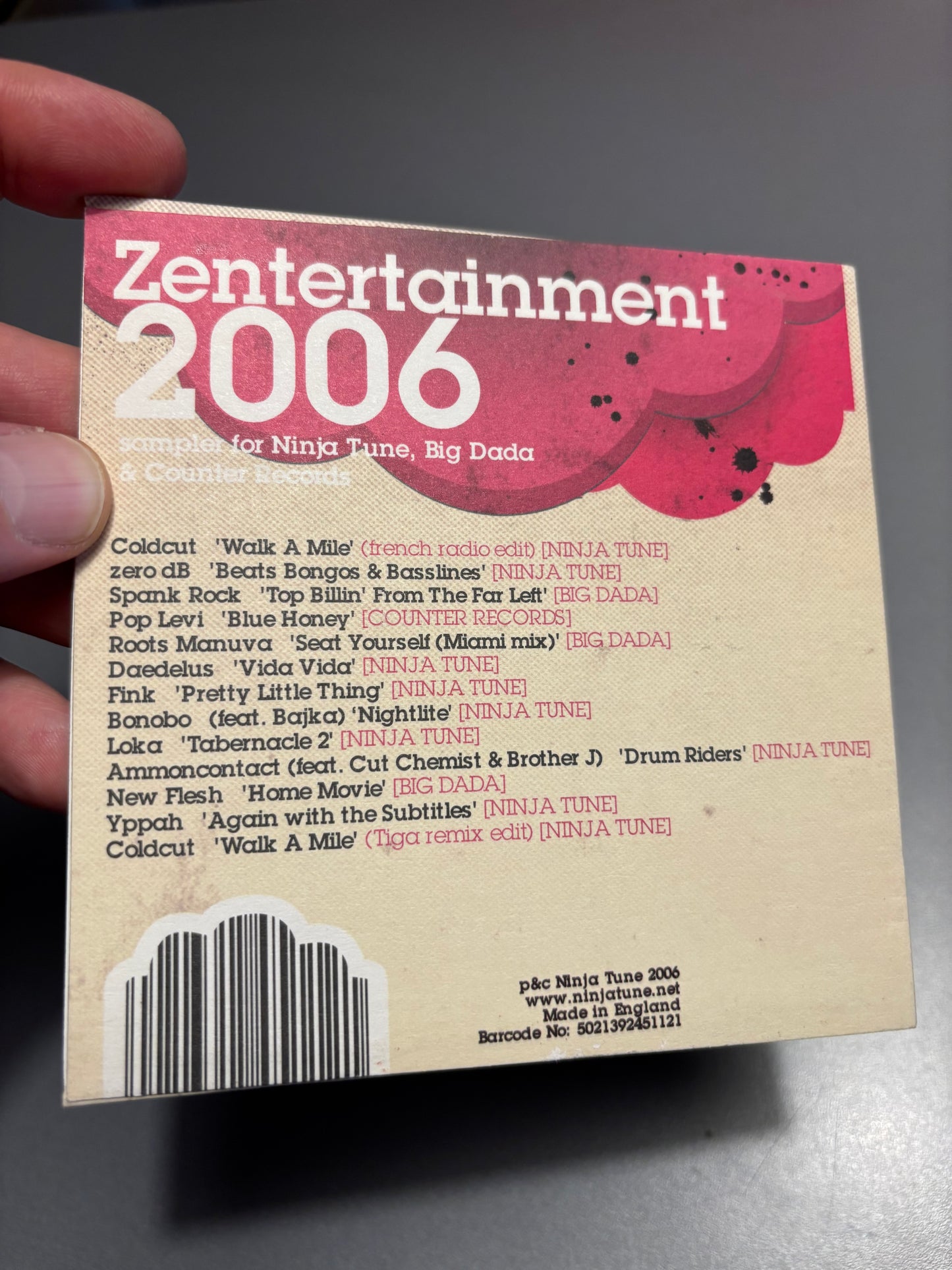 Zentertainment 2006, CD, Only pressing, Ninja Tune, UK 2006