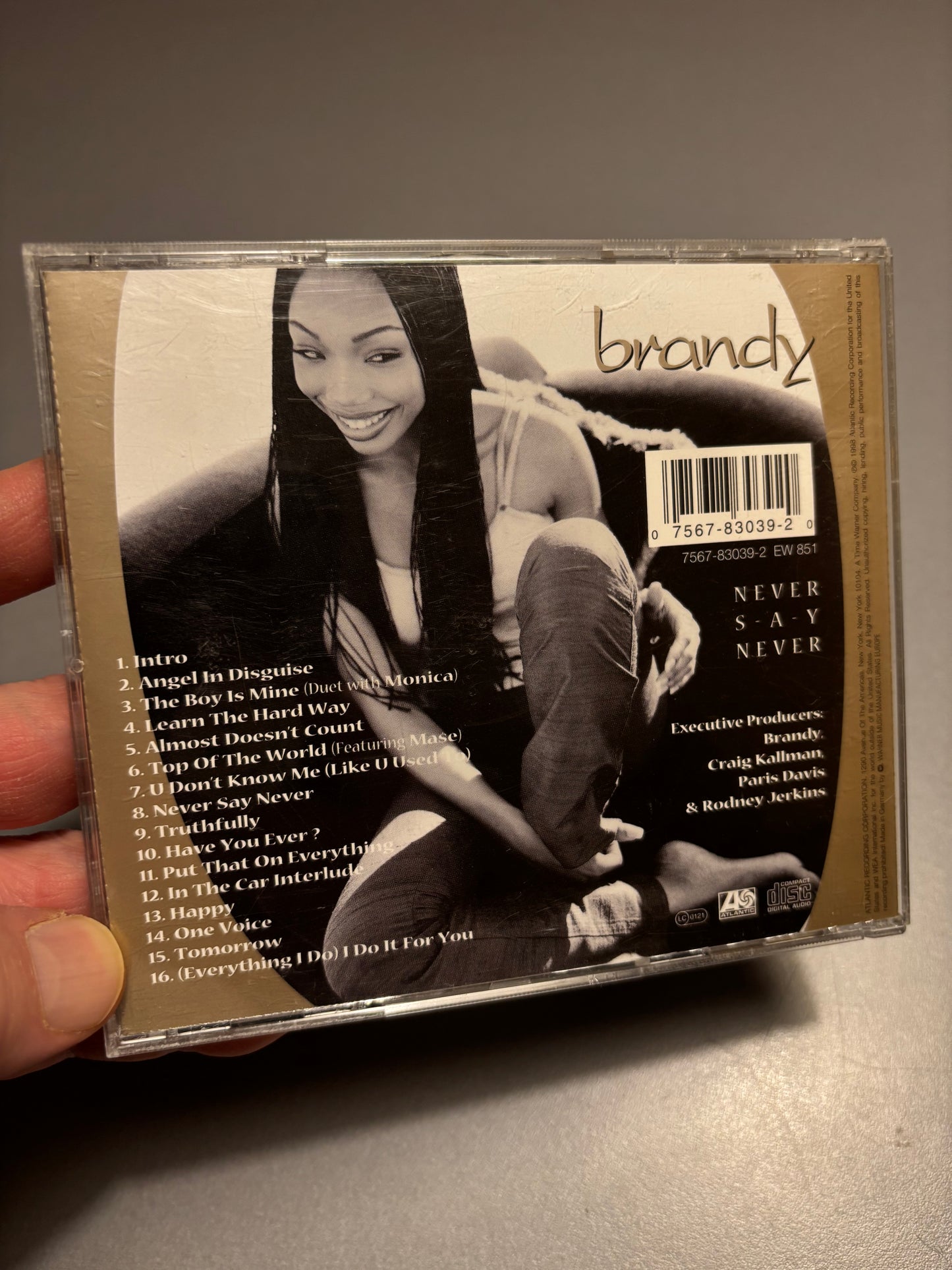 Brandy: Never Say Never, CD, repress, Atlantic, Europe 1998?