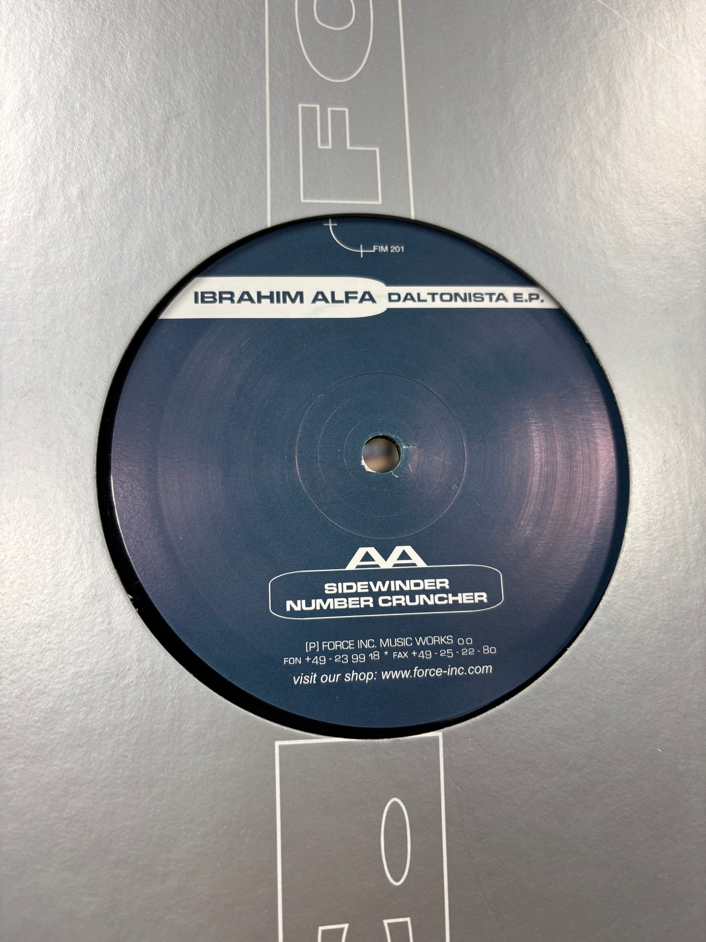 Ibrahim Alfa: Daltonista E.P., 12inch, Only official pressing, Force Inc. Music Works, Germany 2000