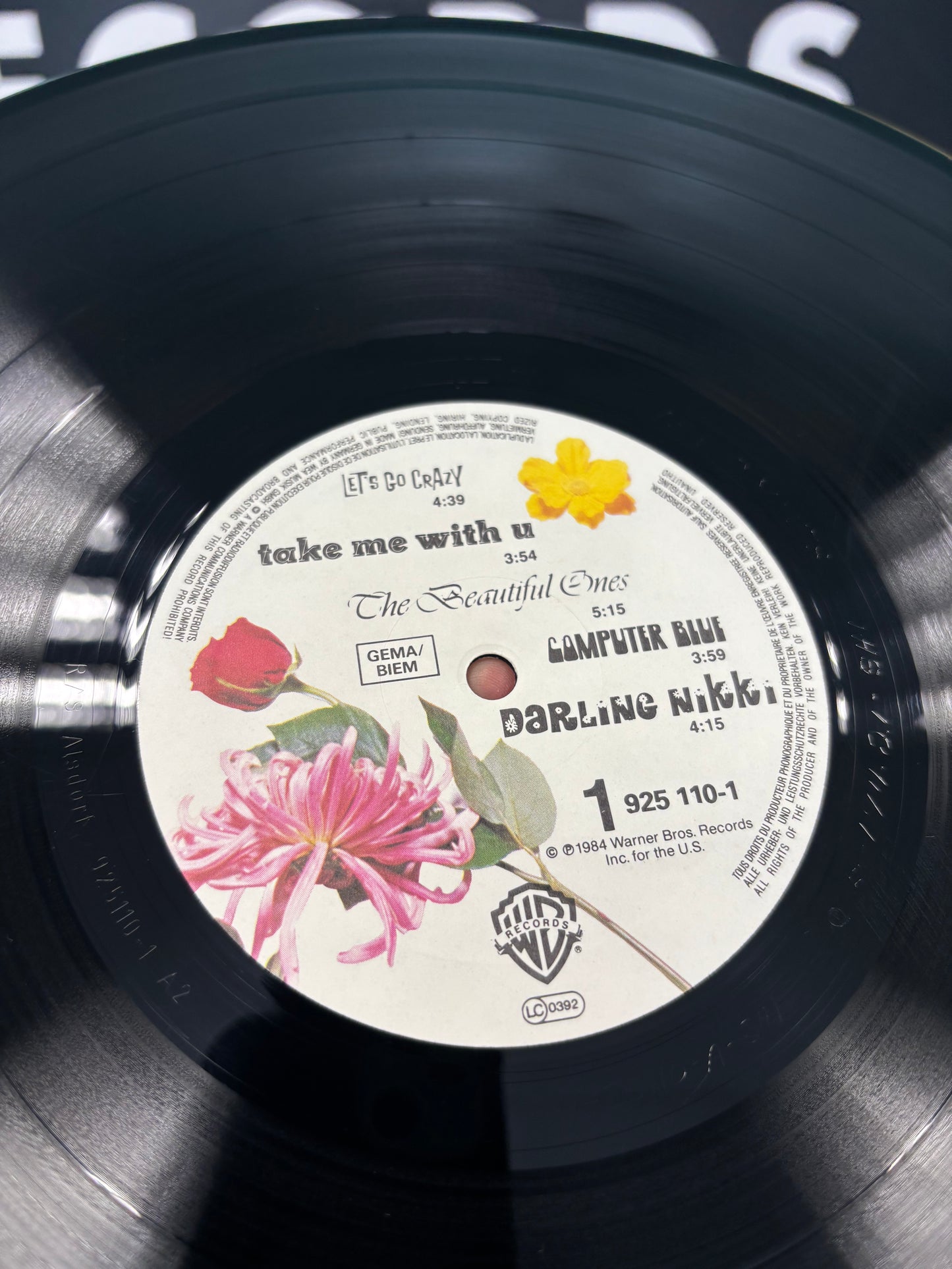 Prince and the Revolution: Purple Rain, LP, Warner Bros. Records, UK & Europe 1984