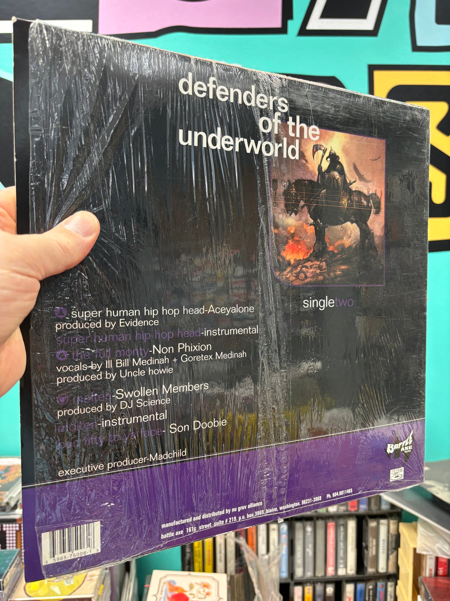 Defenders Of The Underworld (Single Two), 1st pressing, Only official pressing, Battle Axe Records, US 2000