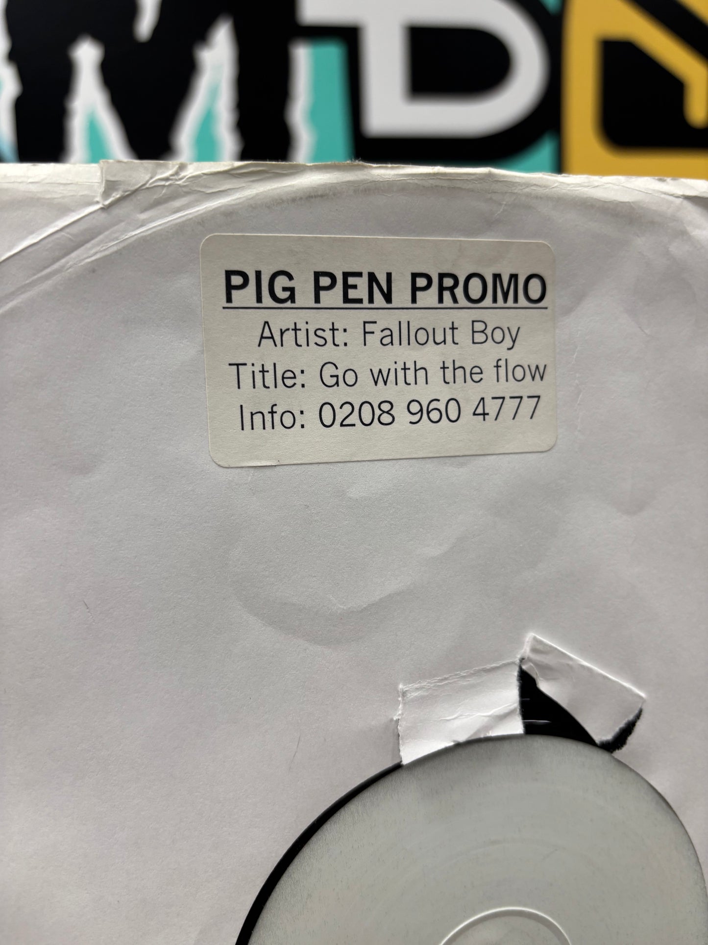 Fallout Boy: Go With The Flow, 12inch, white label promo, Pig Pen, UK 2001