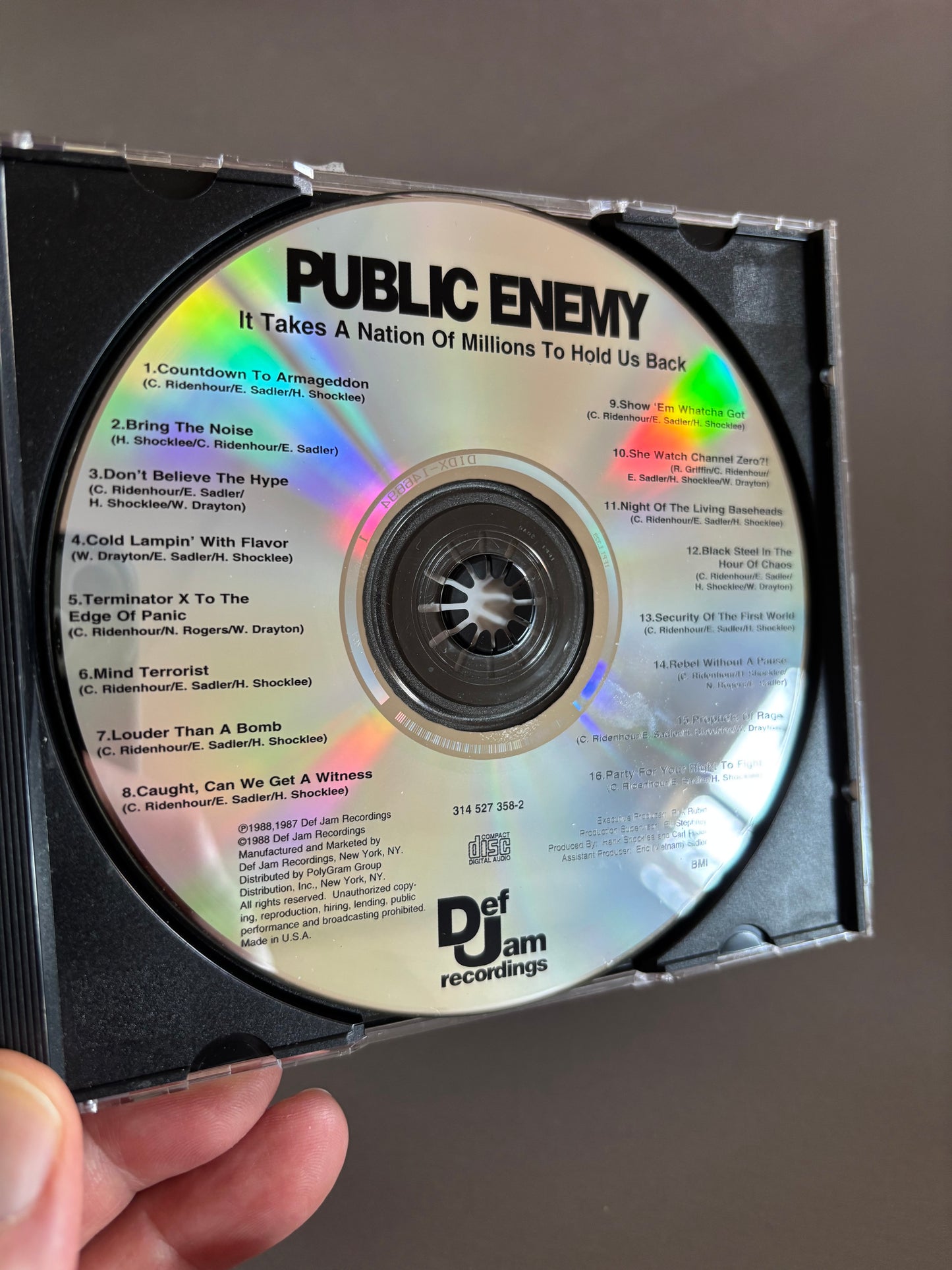 Public Enemy: It Takes A Nation Of Millions To Hold Us Back, CD, reissue, Terre Haute Pressing, Def Jam Recordings, US 2014