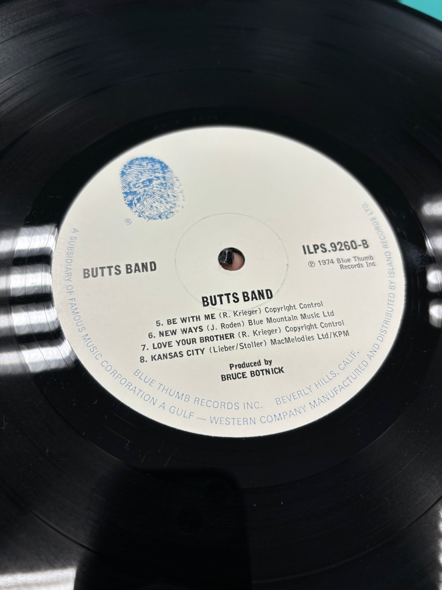 Butts Band: Butts Band, LP, reissue, Blue Thumb Records, UK 1974