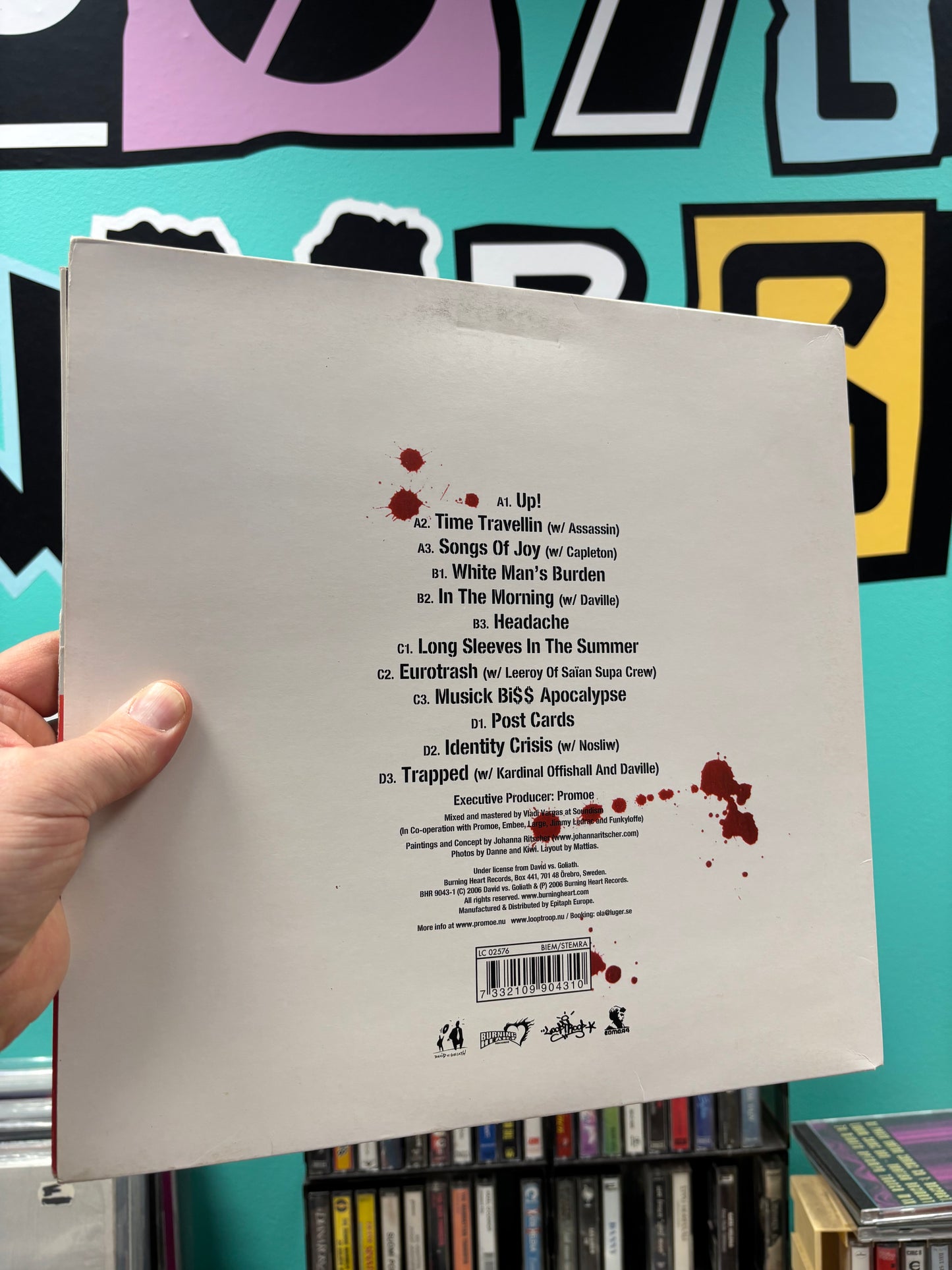 Promoe: White Man’s Burden, 2LP, 1st pressing, Only official vinyl pressing, gatefold, Burning Heart Records, David Vs. Goliath, Sweden 2006