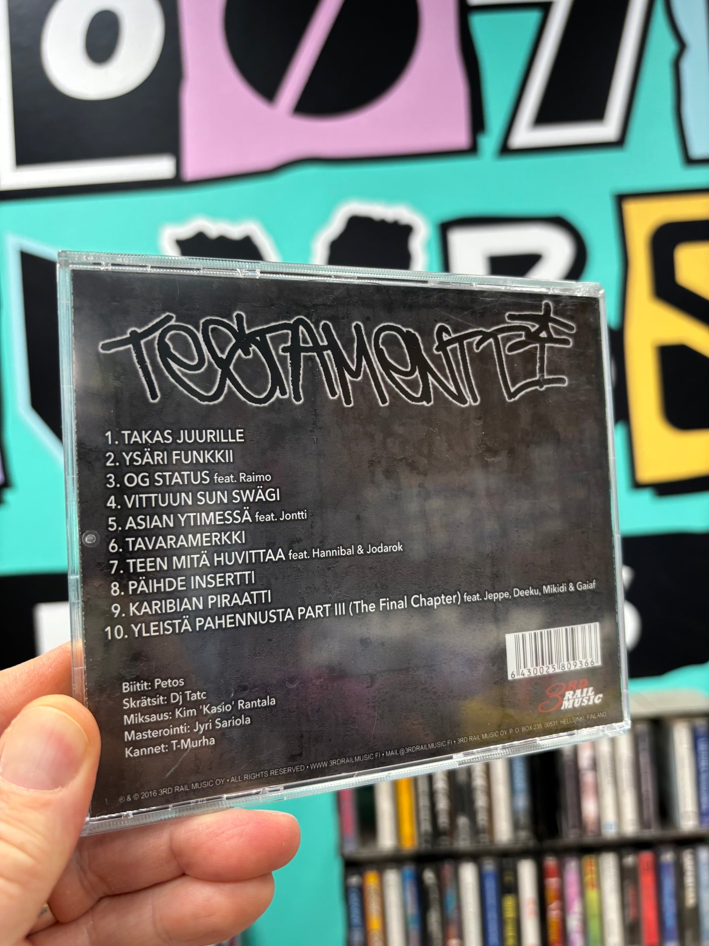 Petos: Testamentti, CD, Only CD pressing, 3rd Rail Music, Finland 2016