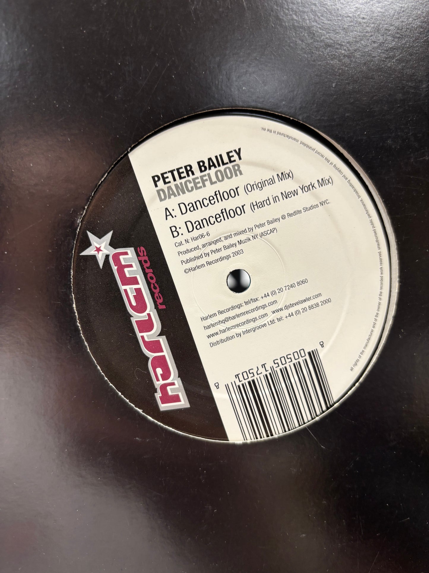 Peter Bailey: Dancefloor, 12inch, Only official pressing, Harlem Records, UK 2003