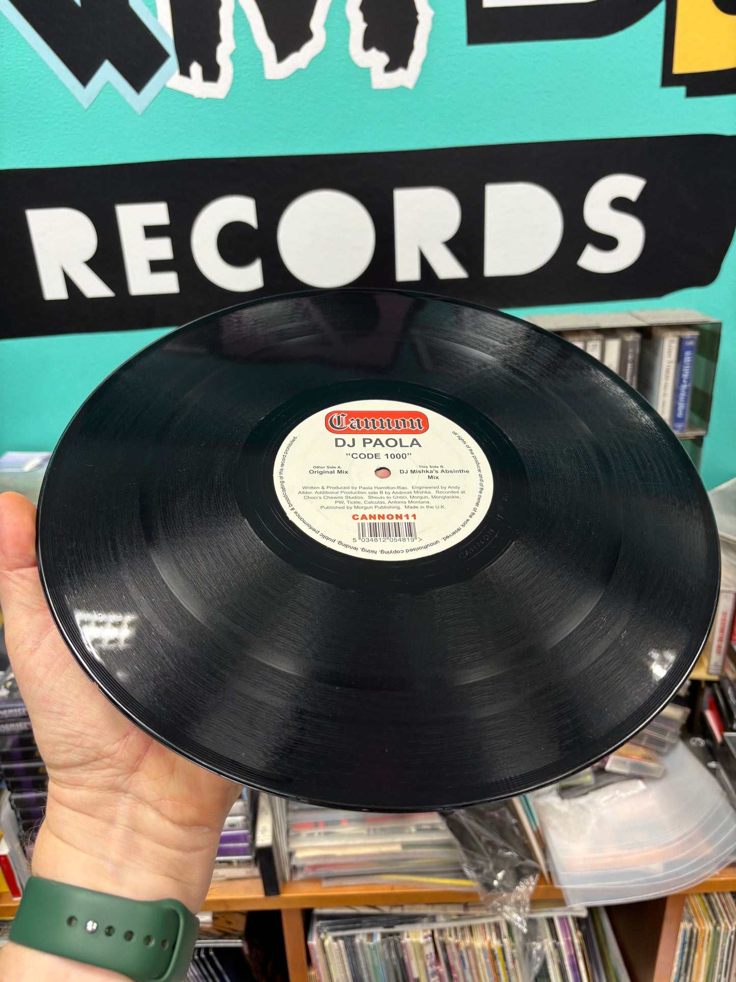 DJ Paola: Code 1000, 12inch, Only official pressing, Cannon Records, UK 1998