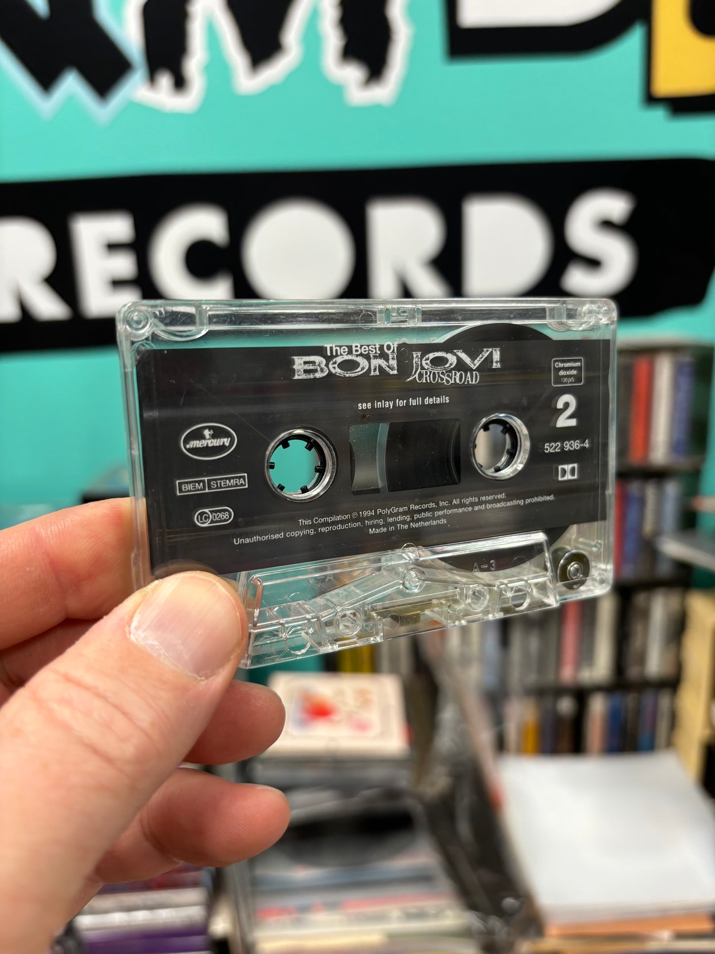 Bon Jovi: The Best Of Bon Jovi Cross Road, C-cassette, OG pressing, Mercury, Europe 1994