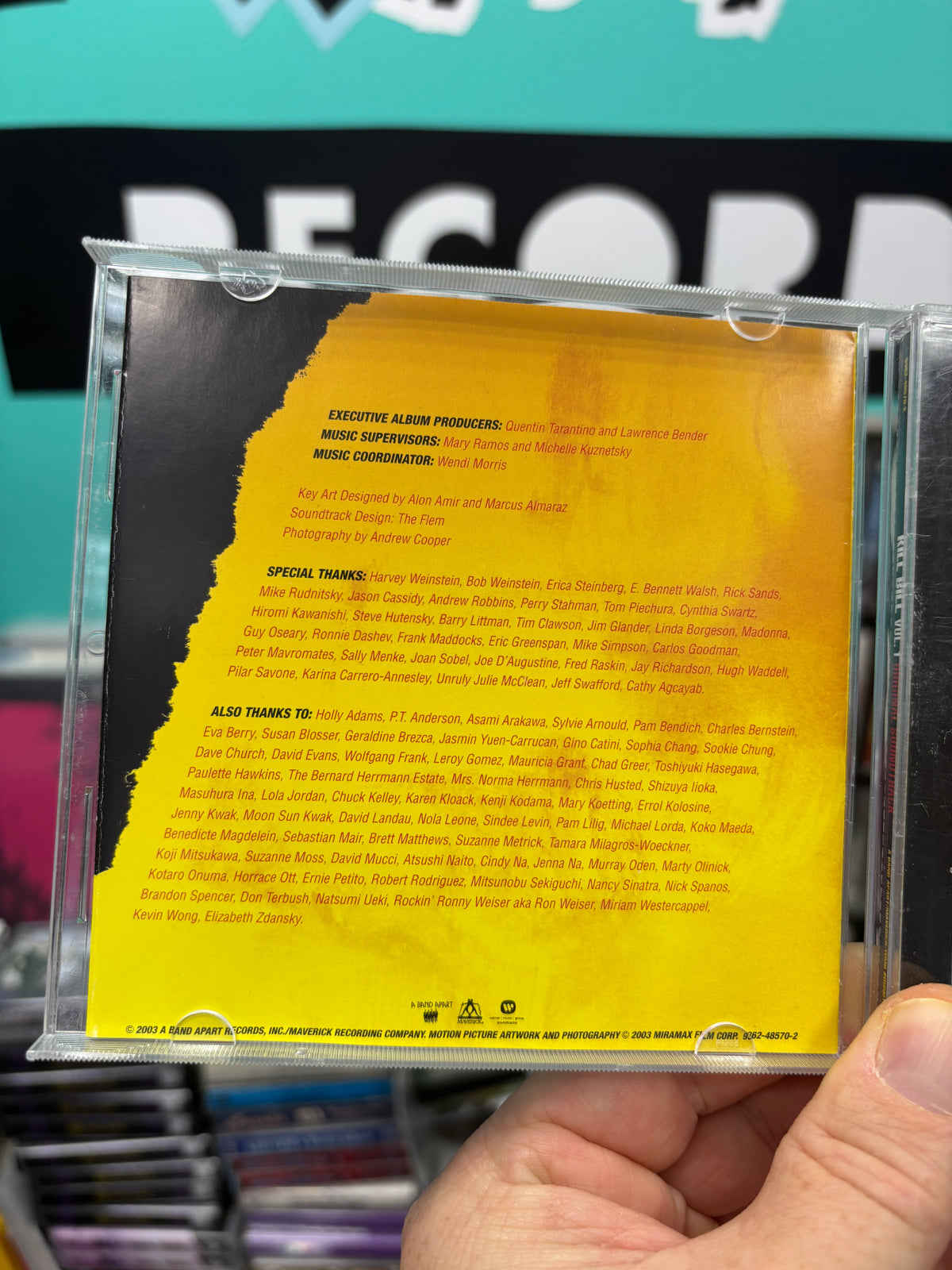 Kill Bill Vol. 1 - Original Soundtrack, CD, Enhanced, reissue, A Band Apart, Maverick, Warner Music Group Soundtracks, Europe 2004