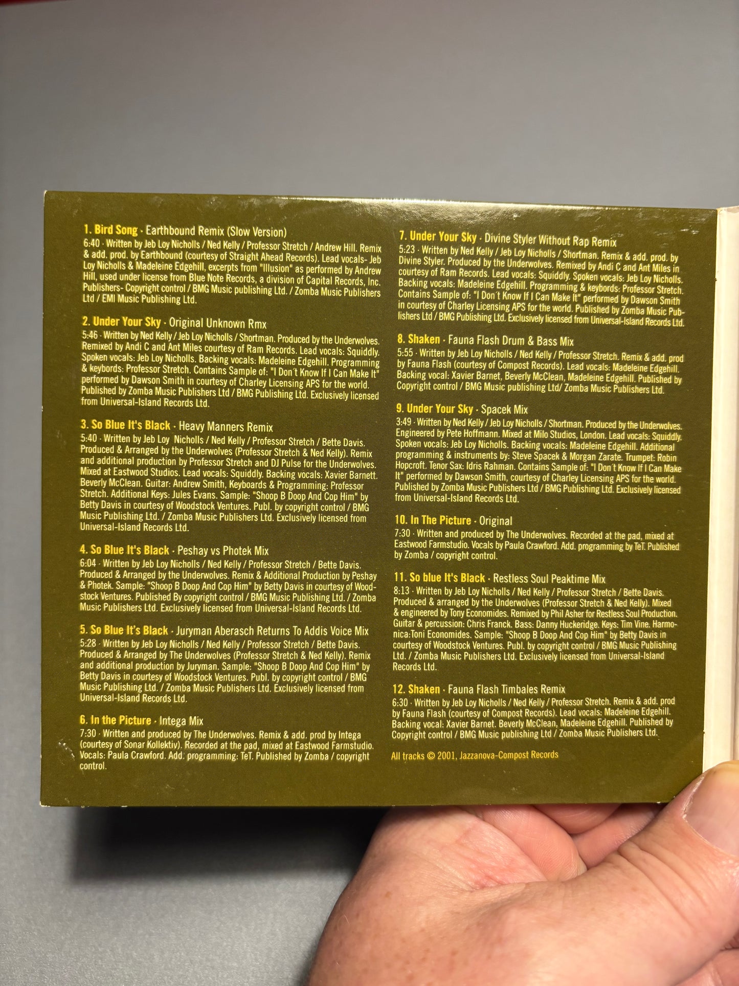 The Underwolves: Under Your Sky Remixes, CD, compilation, Digipak, Jazzanova Compost Records, Germany 2002
