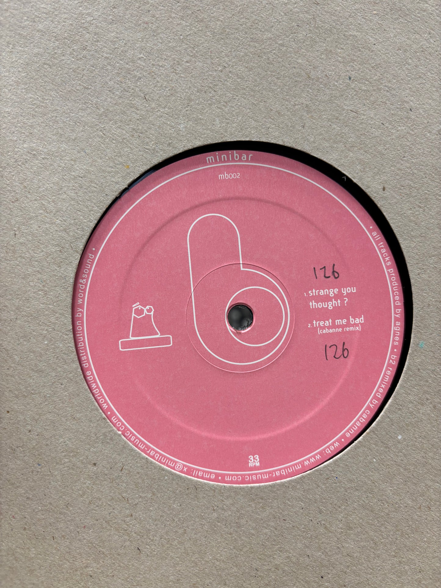 Agnes: Treat Me Bad E.P., 12inch, Only pressing, Minibar, France 2005