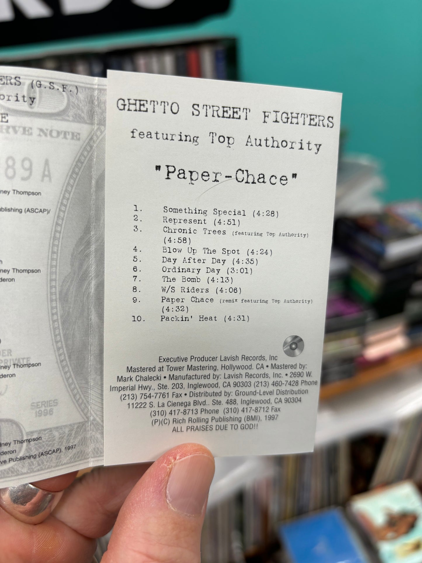 Ghetto Street Fighters: Paper Chace, C-cassette, 1st pressing, Only cassette pressing, Lavish Records, US 1997