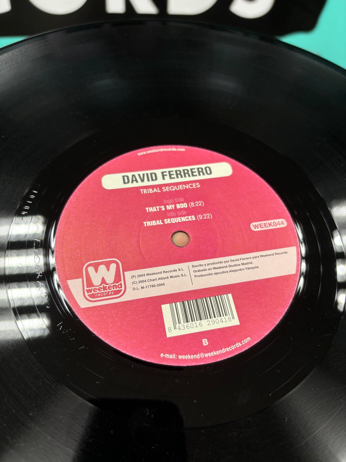 David Ferrero: That’s My Boo/Tribal Sequences, 12inch, Only official pressing, Weekend Records, Spain 2004