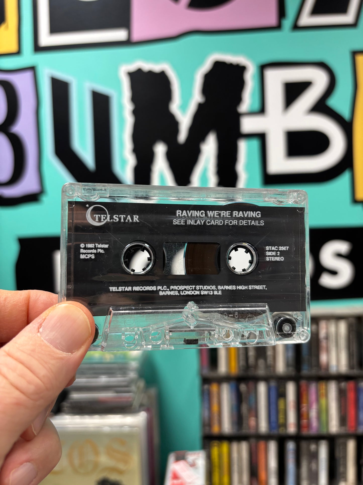 Raving We’re Raving, cassette, Only cassette pressing, Compilation, Telstar, UK & Ireland 1992