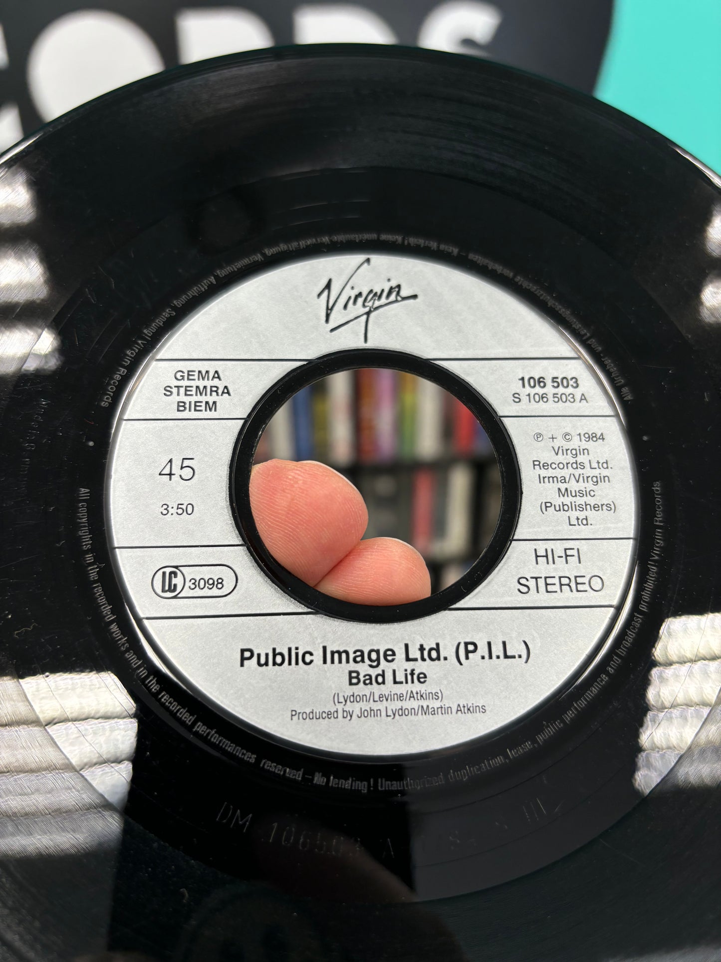 Public Image Limited: Bad Life, 7inch, Virgin, Europe 1984