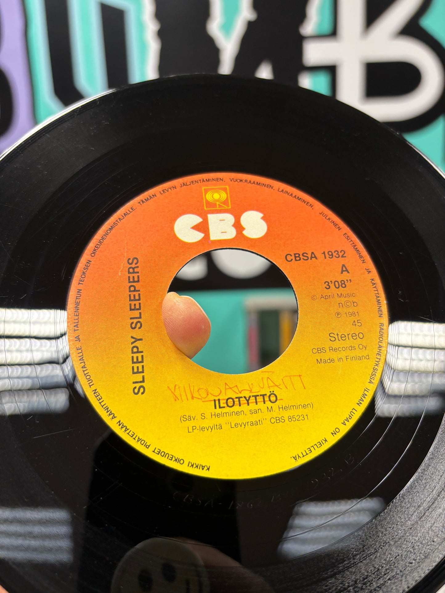 Sleepy Sleepers: Ilotyttö/Viikonalkuäiti, 7inch, Only pressing, CBS, Finland 1981