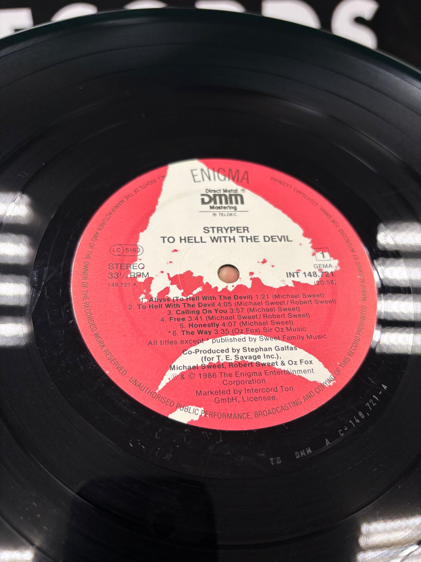 Stryper: To Hell With The Devil, LP, gatefold, Intercord, Enigma, Germany 1986