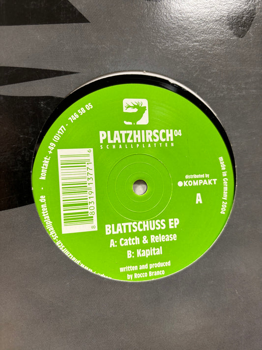 Rocco Blanco: Blattschuss EP, 12inch, Only pressing, Platzhirsch Schallplatten, Germany 2004