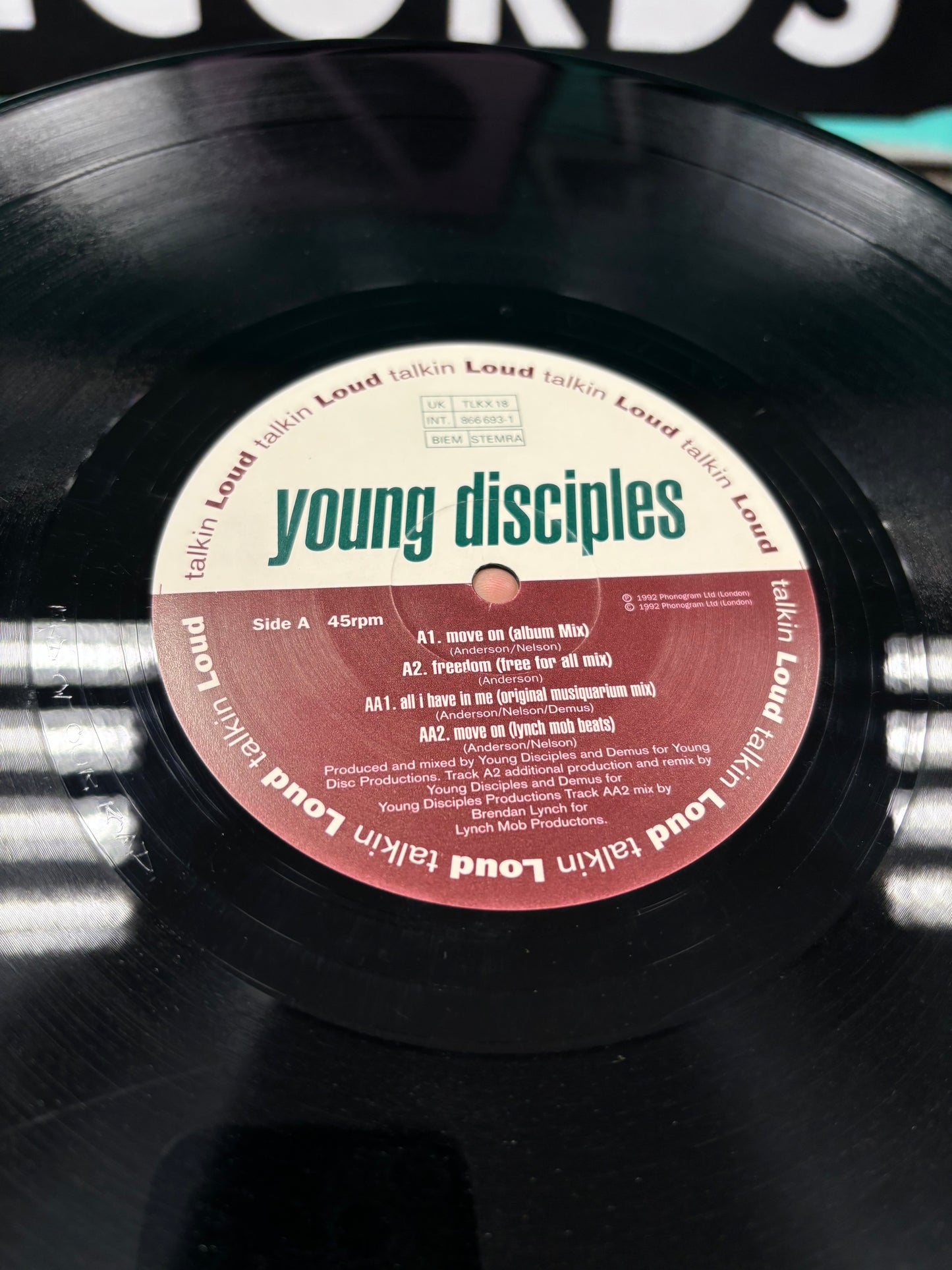 Young Disciples: EP, 1st pressing, 12inch, Talkin’ Loud, Europe 1992