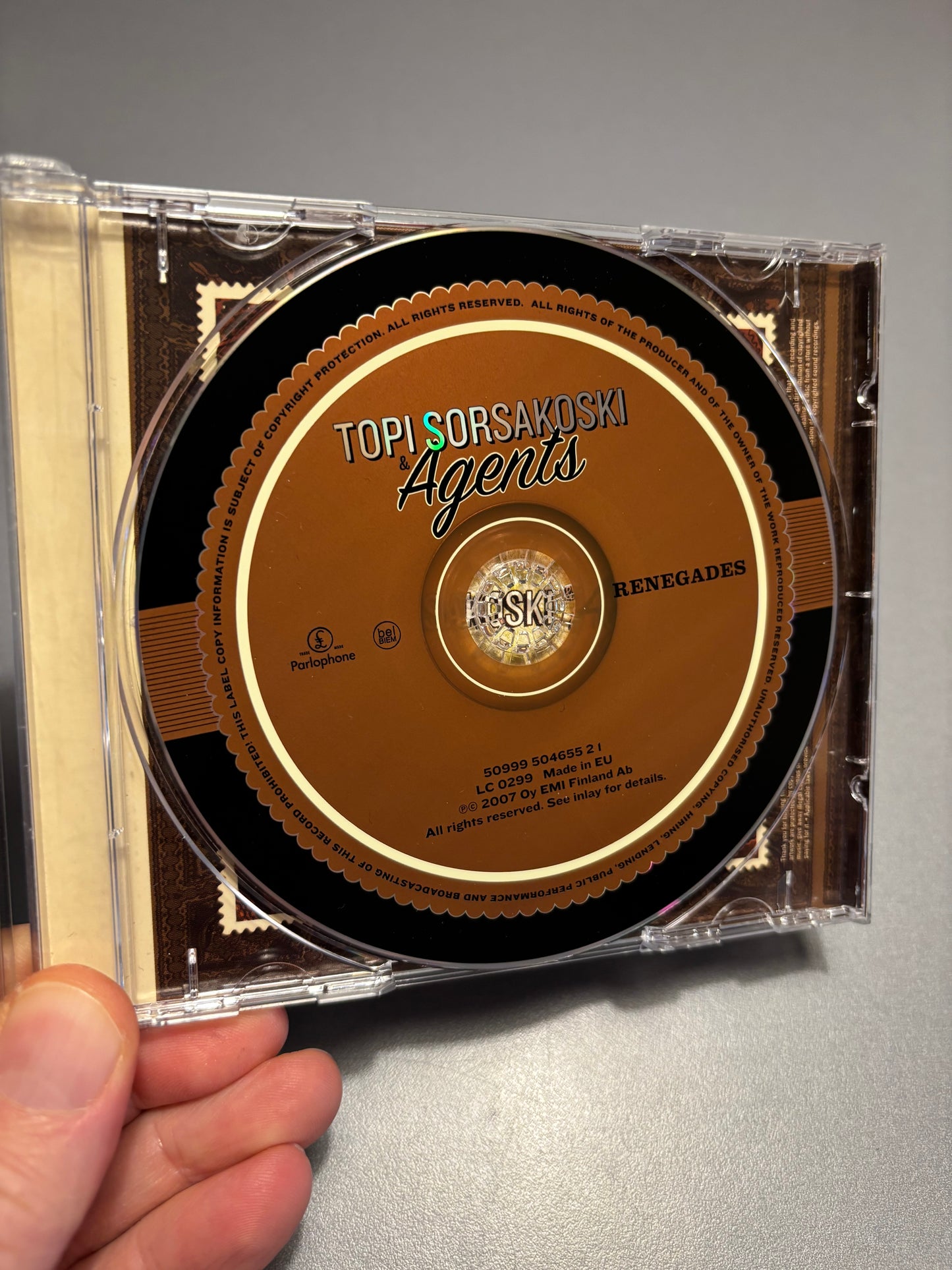 Topi Sorsakoski & Agents: Renegades, CD, Parlophone, Finland 2007