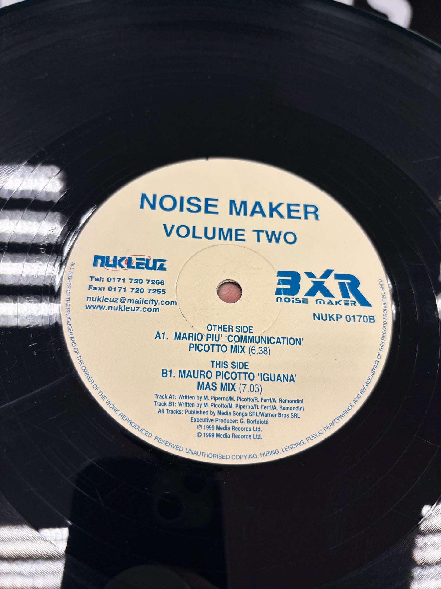 Mario Piu: Communication/Mauro Picotto: Iguana, 12inch, Only official pressing, Nukleuz, UK 1999