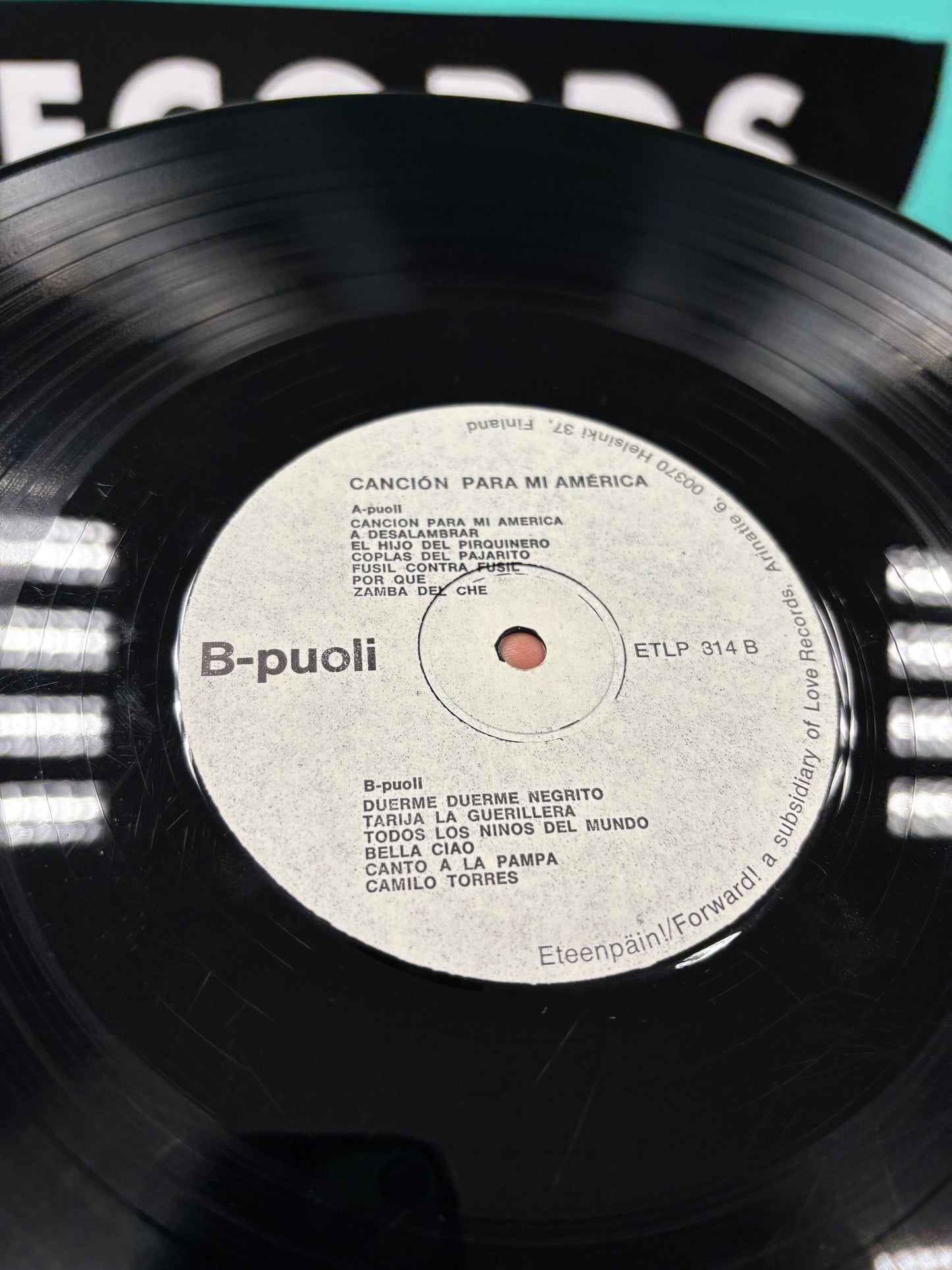 Oroza: Canción Para Mi América, LP, Only pressing, gatefold, Eteenpäin!, Finland 1972