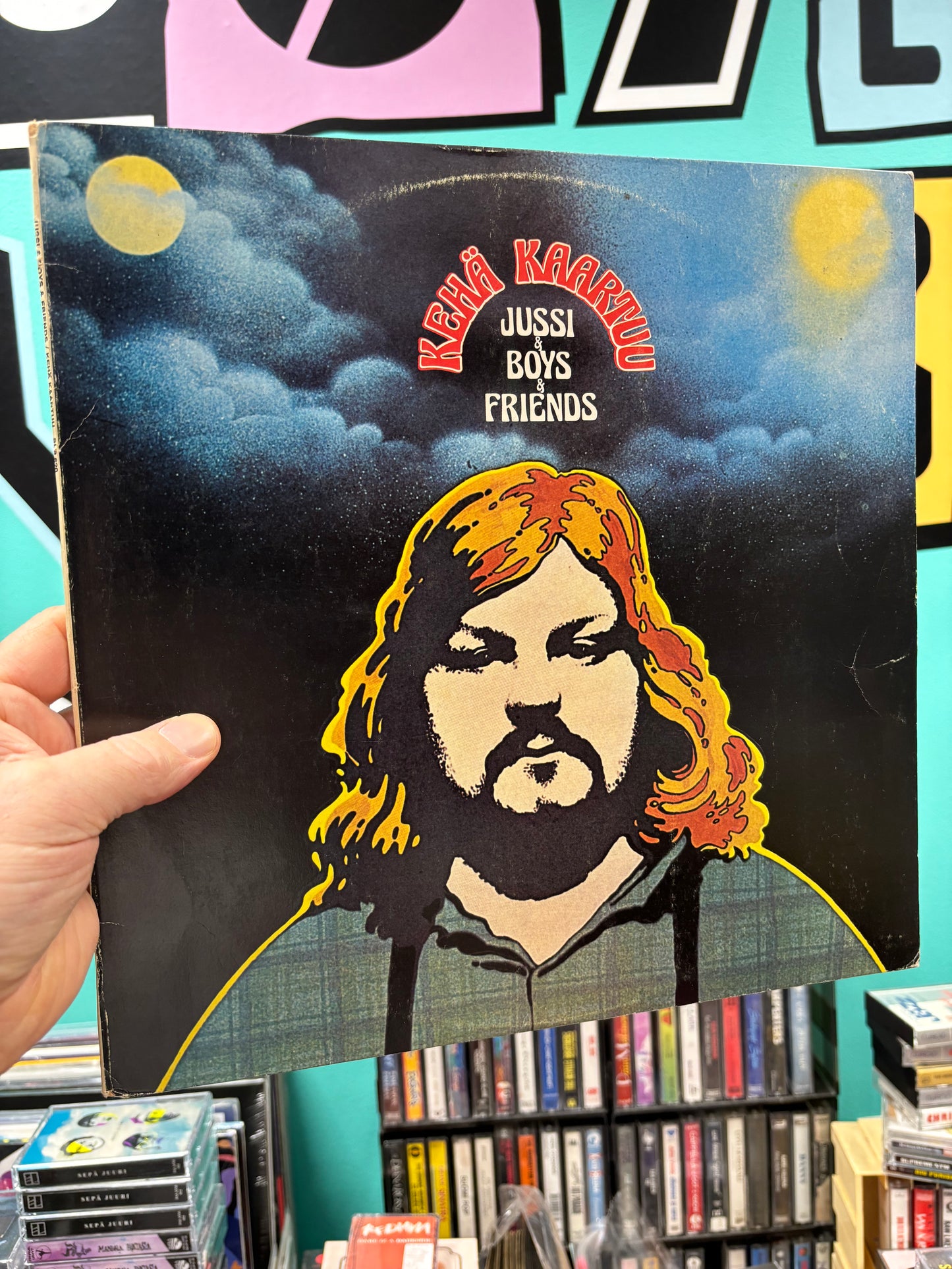 HULLU VARASTOALE -20%‼️‼️‼️Jussi & Boys & Friends: Kehä Kaartuu, LP, 1st pressing, Finland 1975