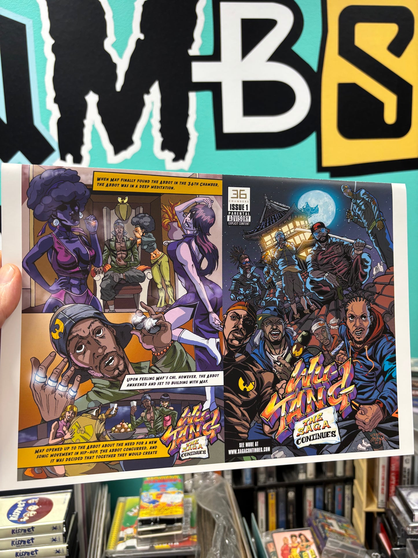 Wu-Tang: The Saga Continues, Box Set, CD, CD instrumentals, 2LP gatefold purple vinyl, cartoon, t-shirt, rolling paper, Limited Edition, 36 Chambers, eOne, SPV, UK & Europe 2017