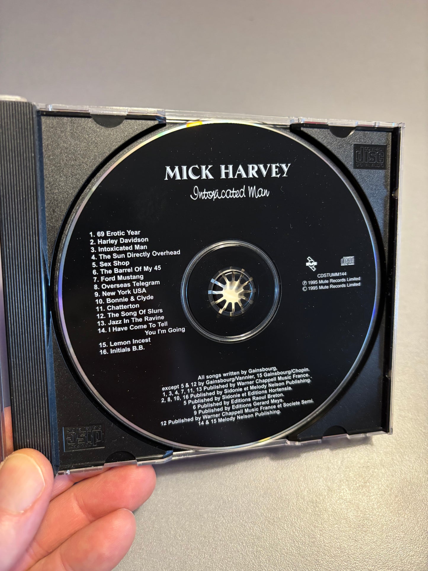 Mick Harvey: Intoxicated Man, CD, Mute, Europe 1995