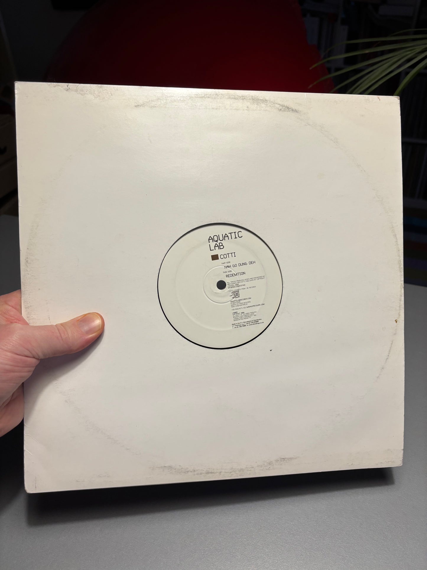 Cotti: Nah Go Dung Deh/Redemption, 12inch, Only official pressing, Aquatic Lab, Australia, 2008