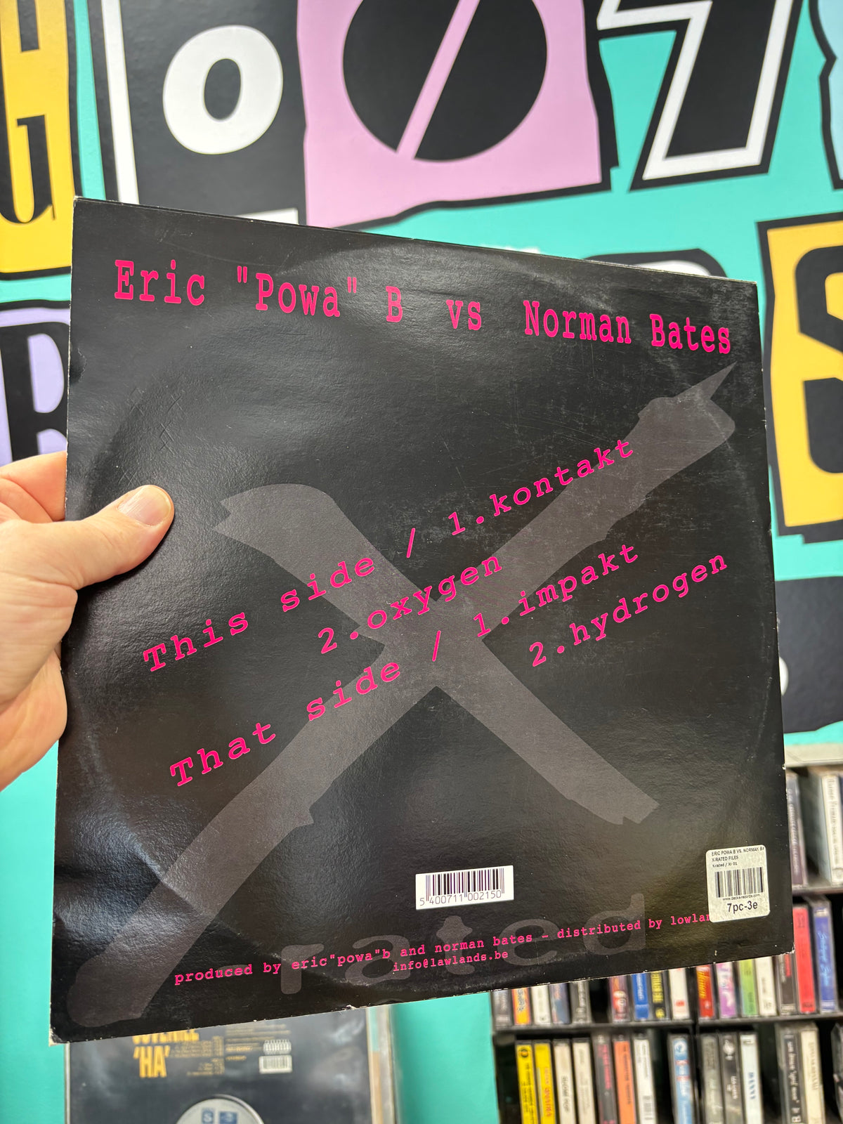 Eric ”Powa” B vs Norman Bates: X-Rated Files, 12inch, Only pressing, Not On Label, Belgium 2005