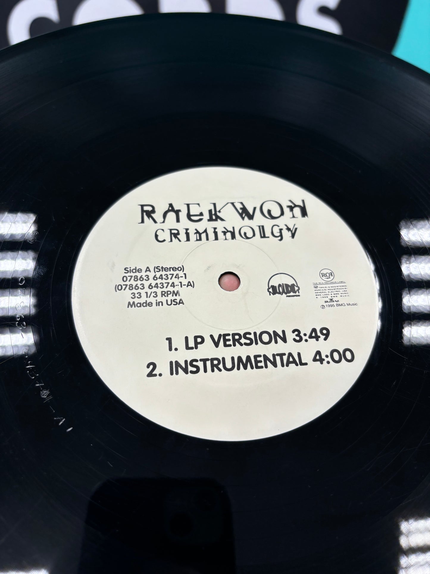 Raekwon: Criminology/Glaciers Of Ice, 12inch, 1st pressing, Only 12inch pressing, Loud Records, RCS Records Label, BMG, US 1995