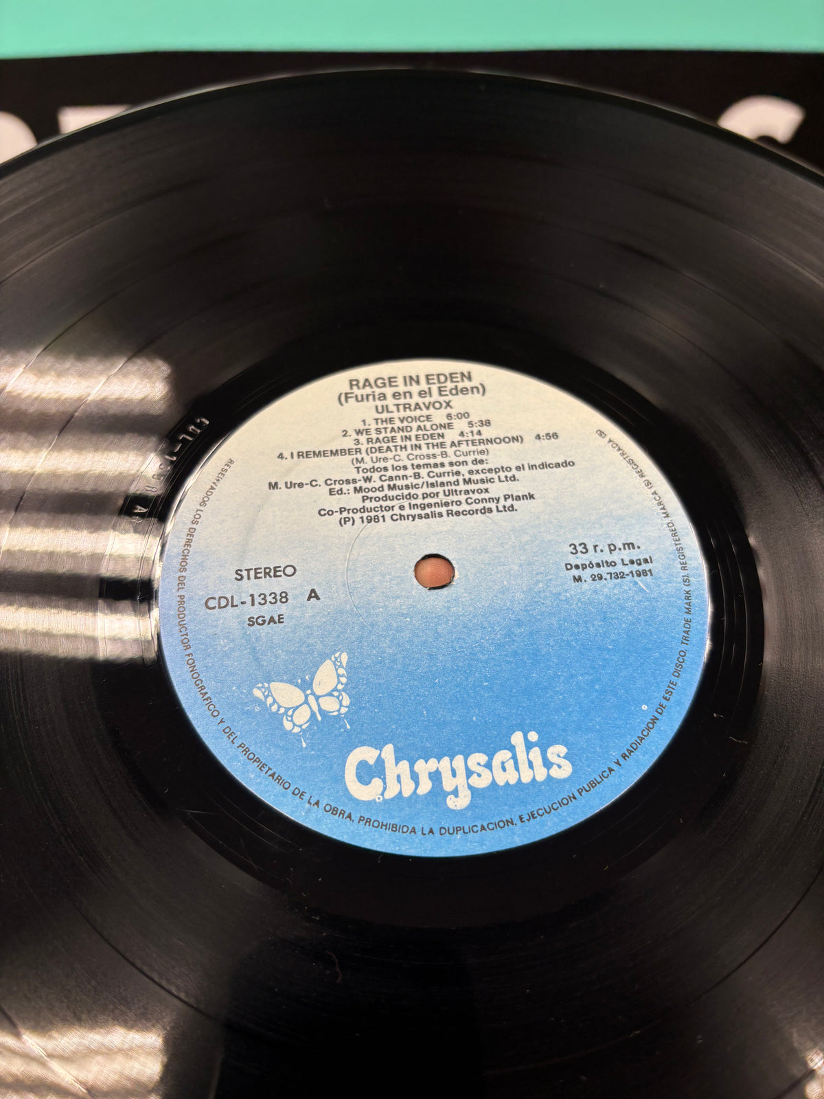 Ultravox: Rage In Eden, LP, Chrysalis, Spain 1981