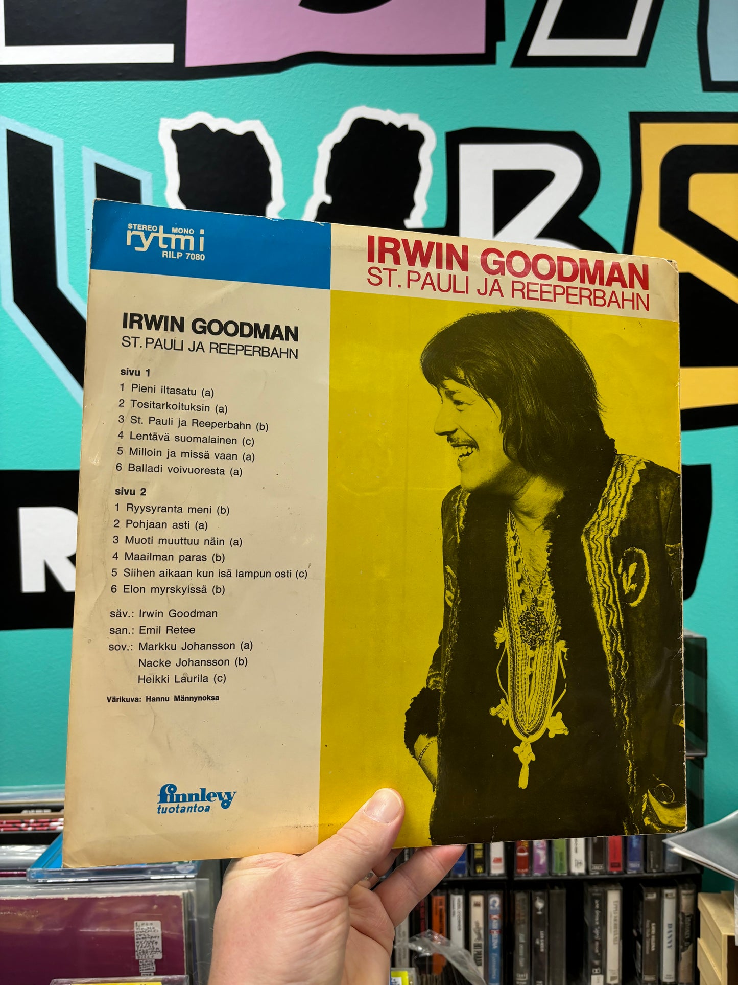 Irwin Goodman: St. Pauli Ja Reeperbahn, LP, 1st pressing, Only vinyl pressing, Rytmi, Finland 1970