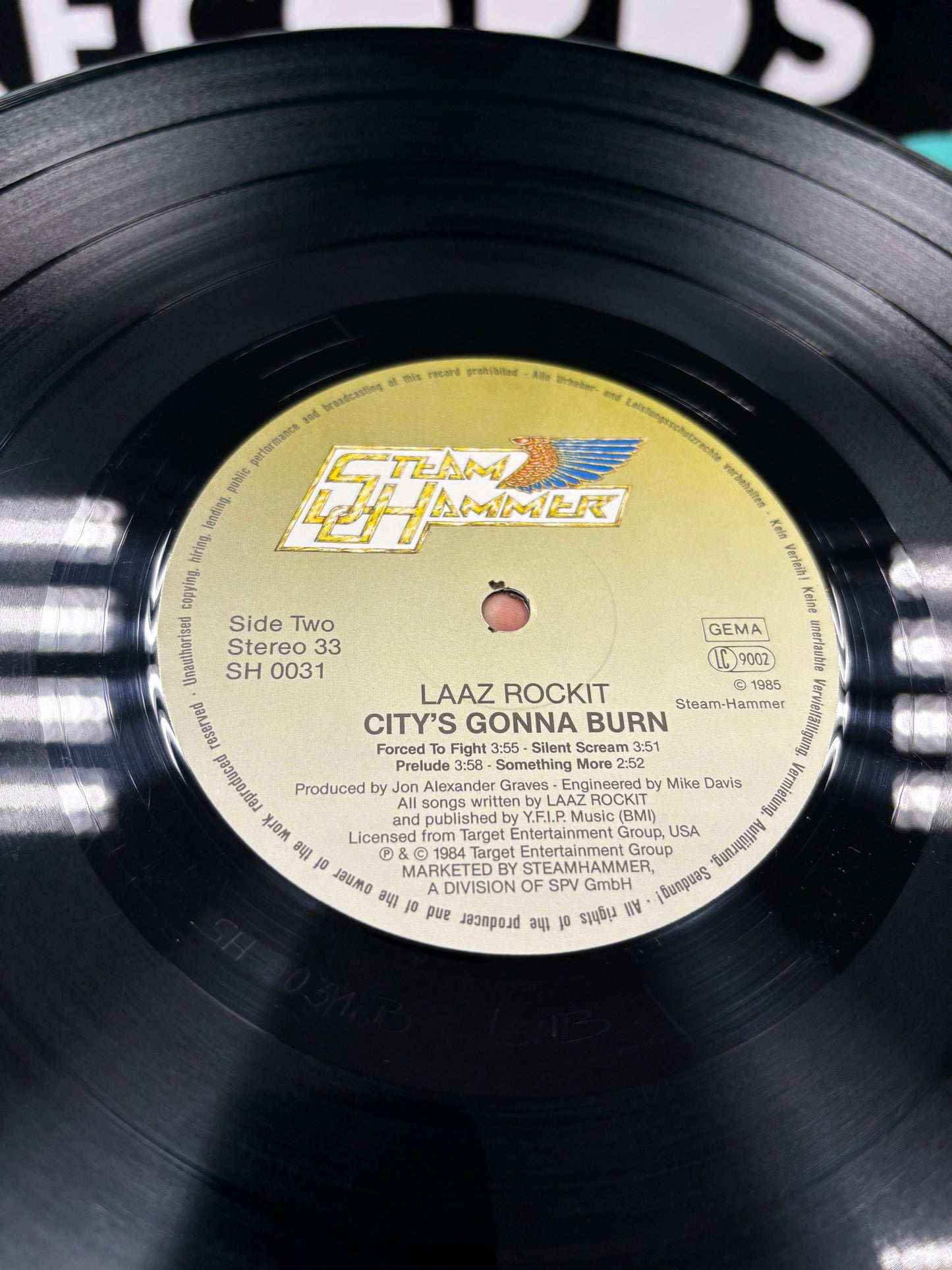 Laaz Rockit: City’s Gonna Burn, LP, Steamhammer, Germany 1985