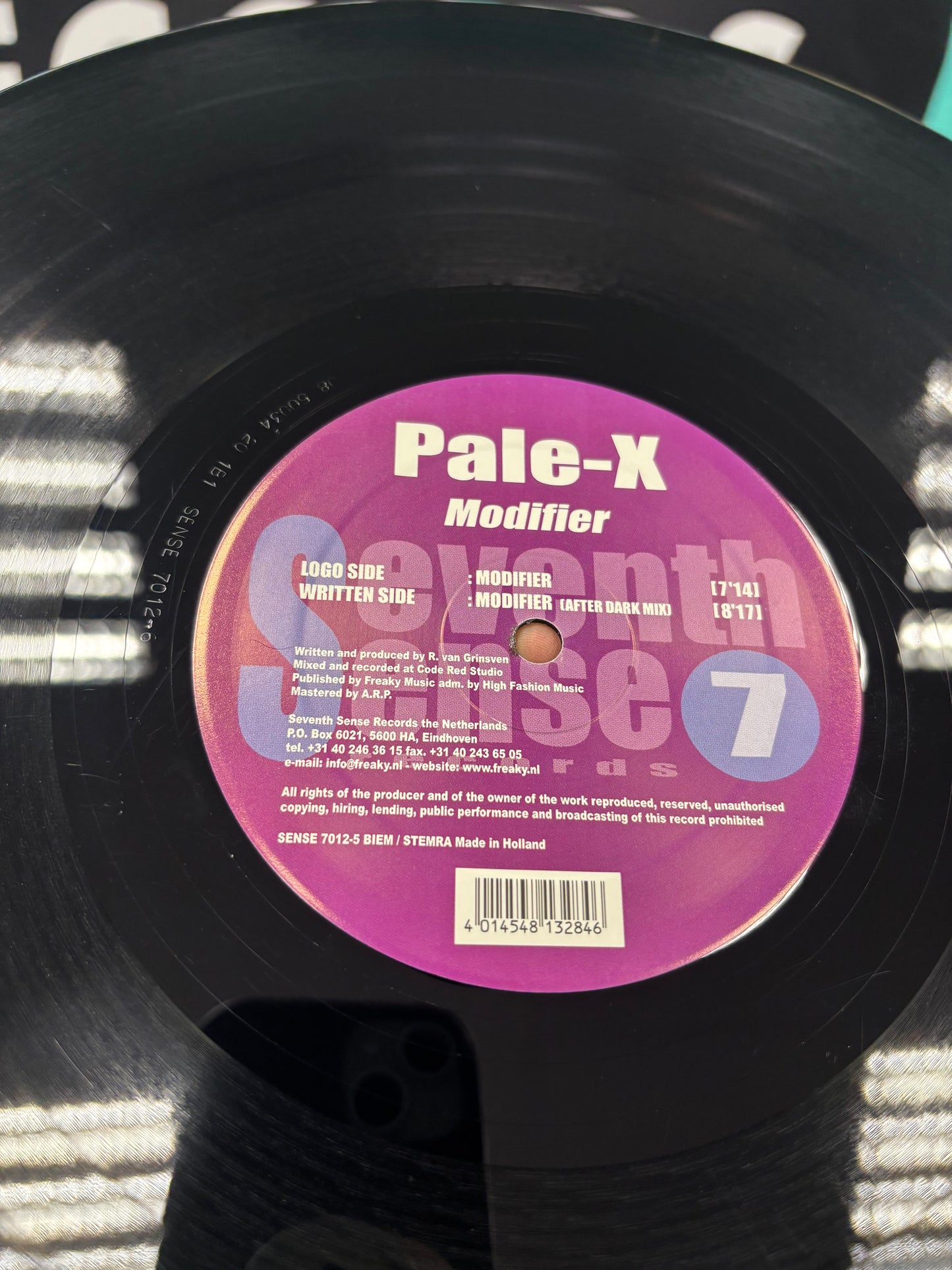 Pale-X: Modifier, 12inch, Only pressing, Seventh Sense Records, Netherlands 2002