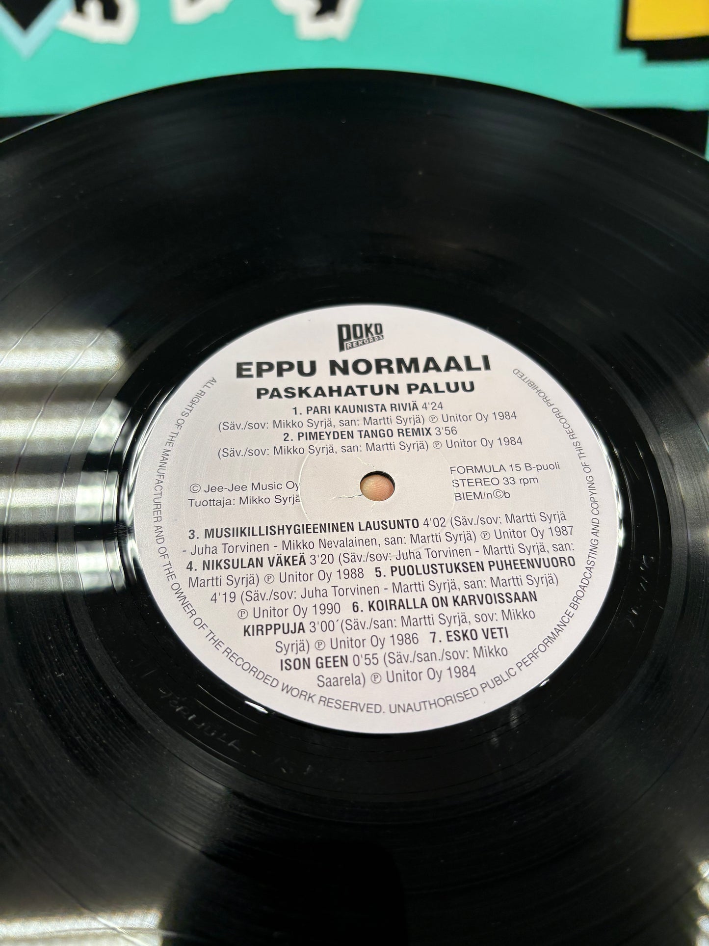 Eppu Normaali: Paskahatun Paluu, B-puolia ja muita harvinaisuuksia 1978-90, LP, 1st pressing, Only vinyl pressing, Poko Rekords, Finland 1991