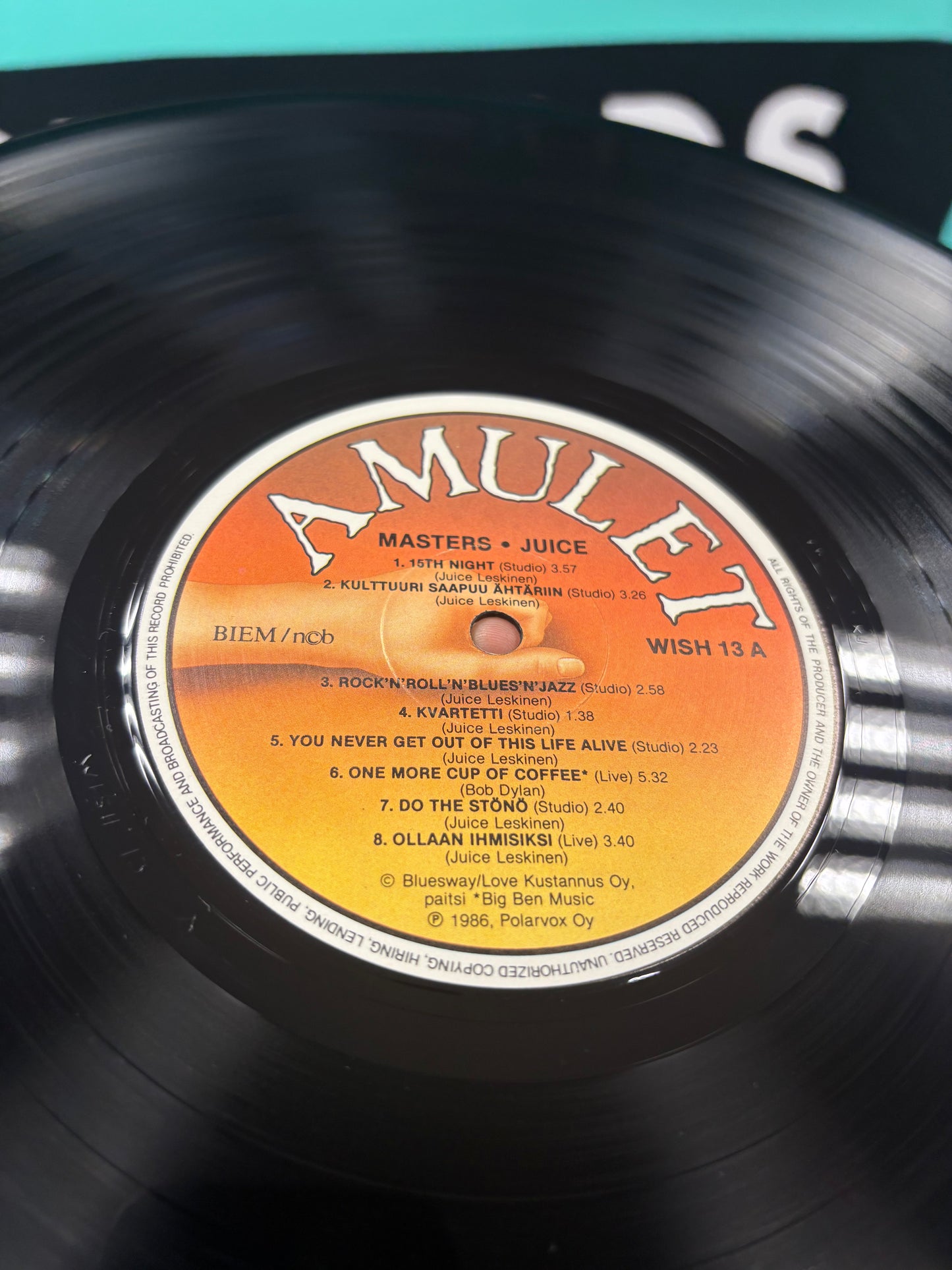 Juice Leskinen: Masters, LP, Compilation, Only vinyl pressing, Amulet, Finland 1986