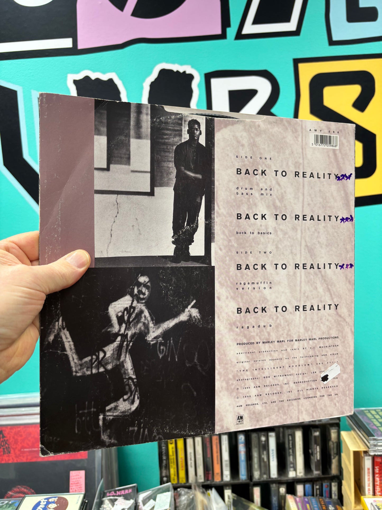 Intelligent Hoodlum: Back To Reality, 12inch, A&M PM, A&M Records, UK 1990