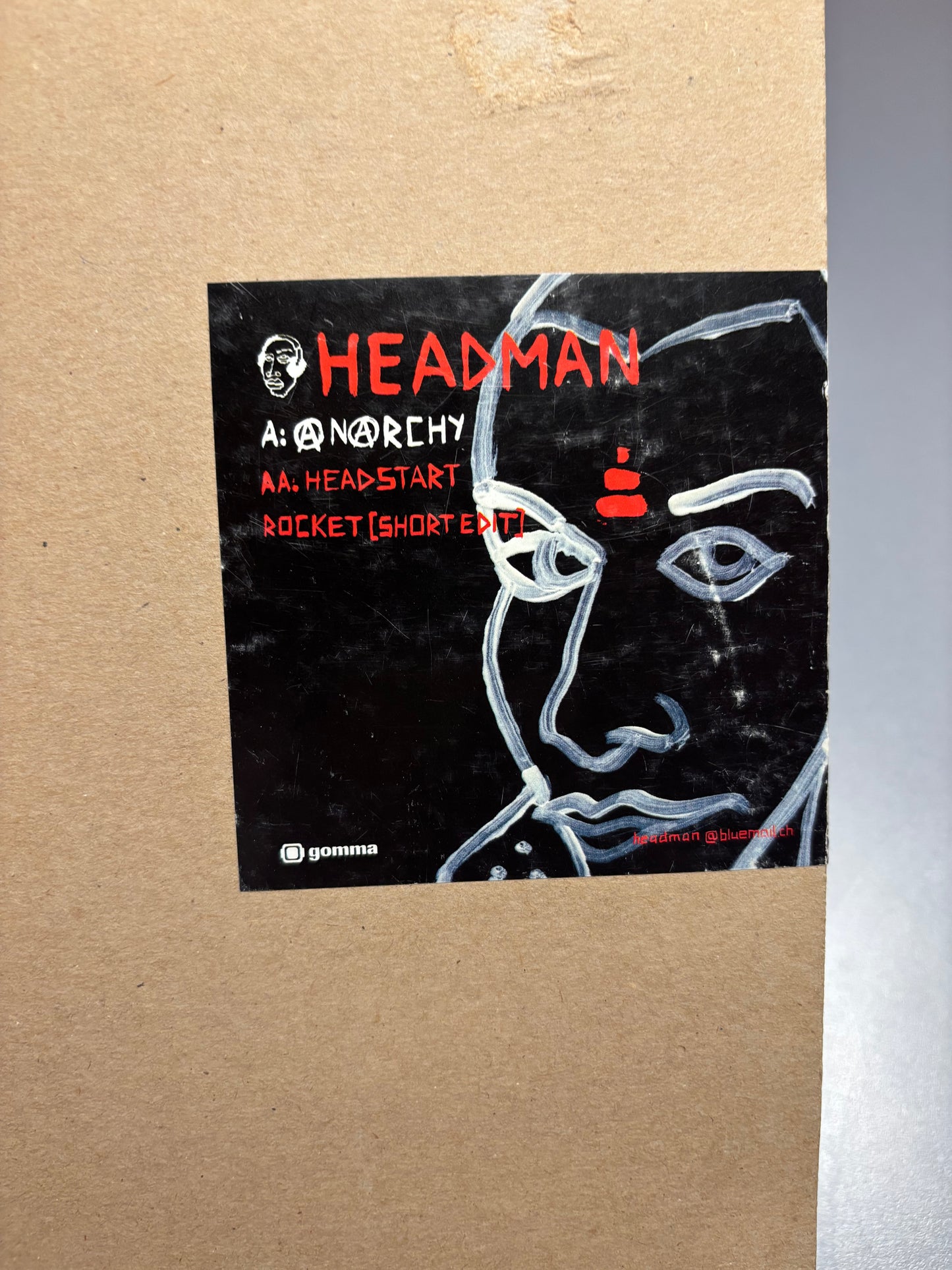 Headman: Anarchy, 12inch, Only pressing, Gomma, Germany 2000