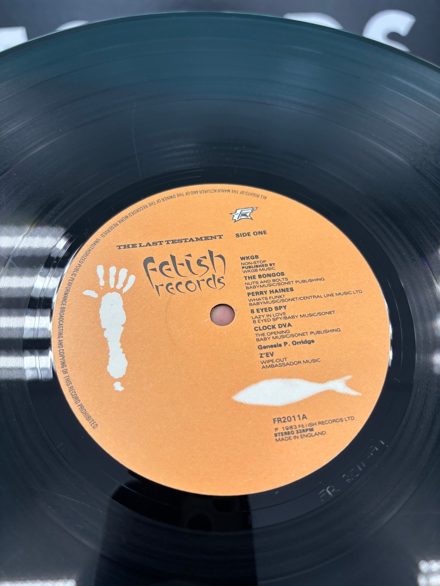 The Last Testament - Fetish Records Compilation, LP, 1st pressing, Fetish Records, UK 1983