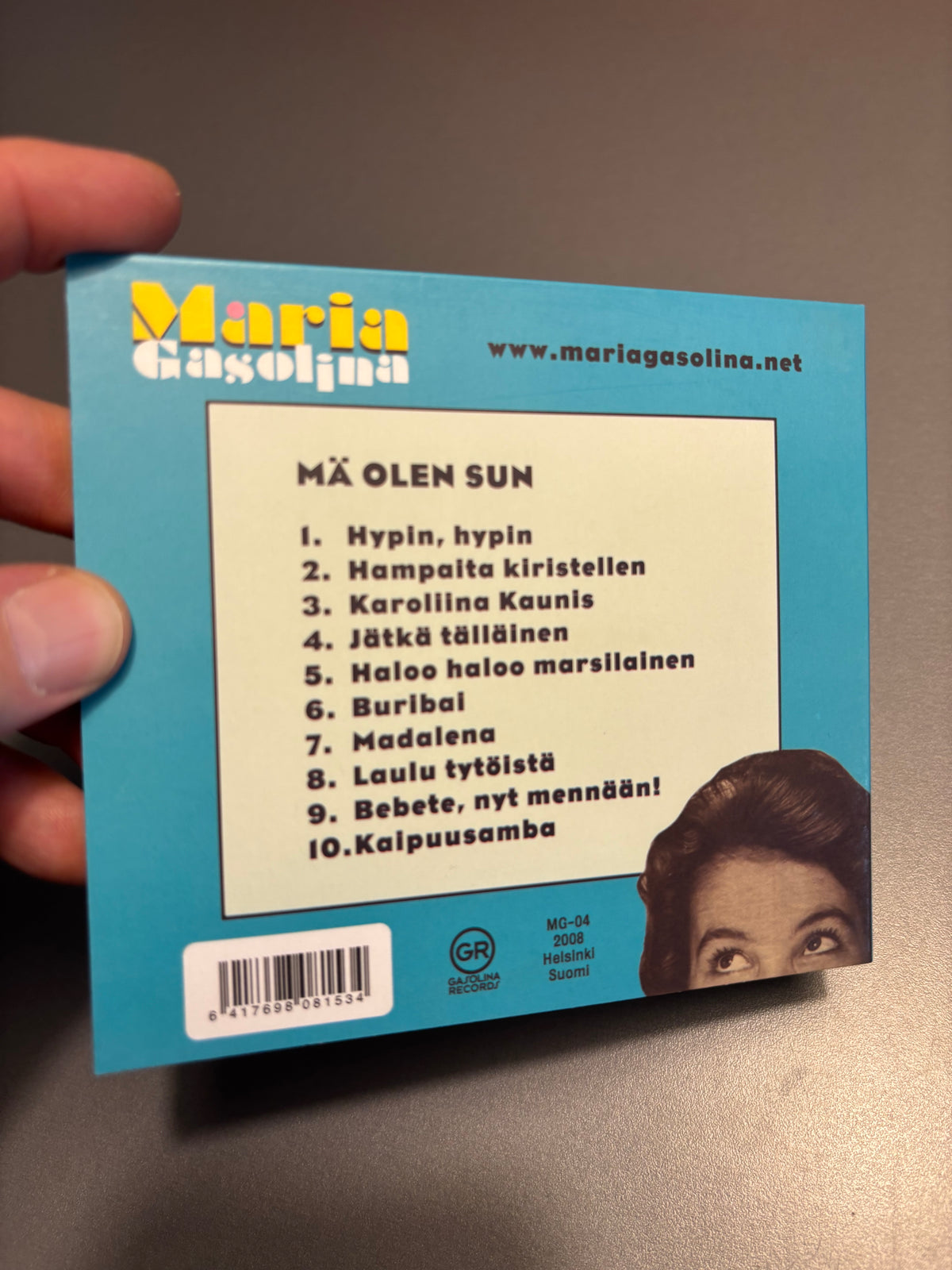 Maria Gasolina: Mä Olen Sun, CD, Only pressing, Gasolina Records, Finland 2008
