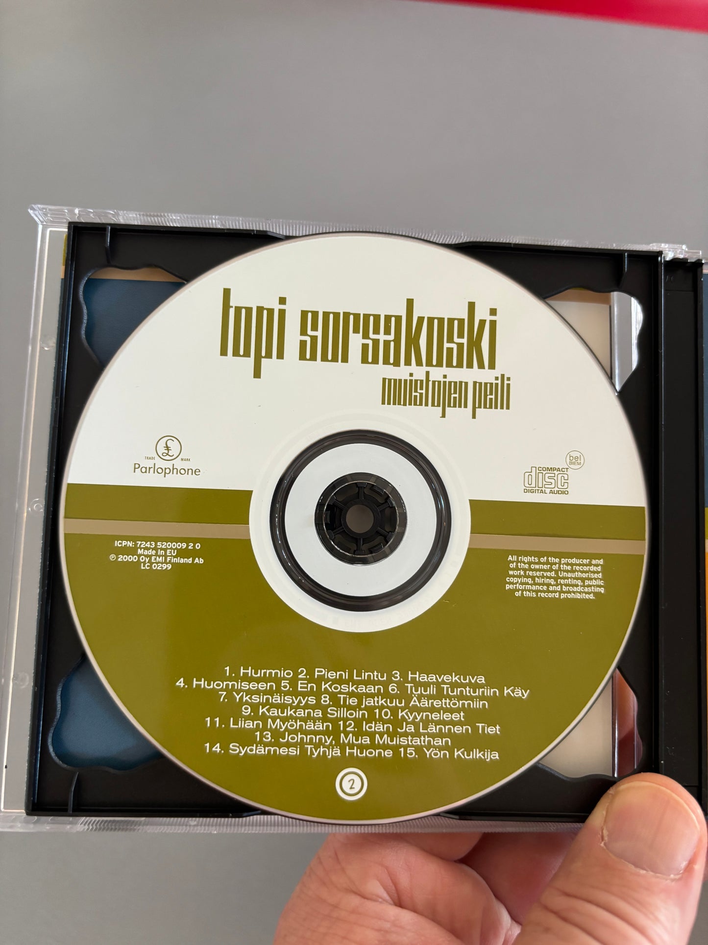 Topi Sorsakoski: Muistojen Peili, 2CD, Compilation, Only pressing, Parlophone, Finland 2000