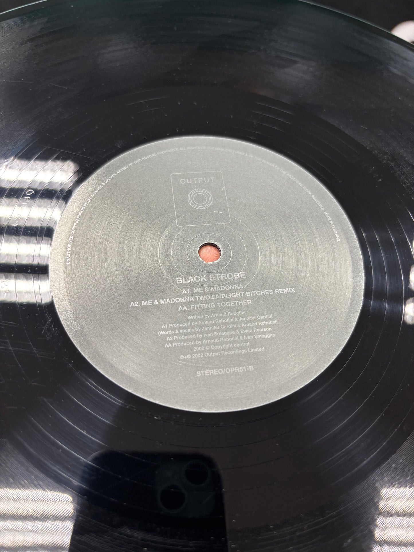 Black Strobe: Me & Madonna/Fitting Together, 12inch, 1st pressing, Output, UK 2002